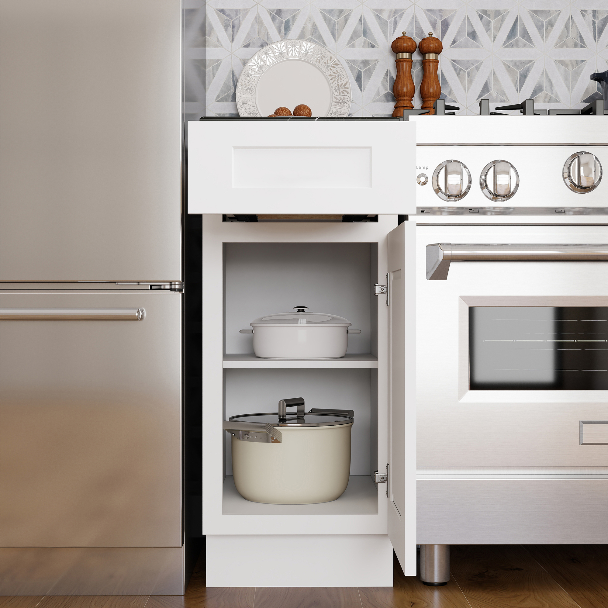 RTA Kitchen Cabinets White Shaker Style Complete DIY Set