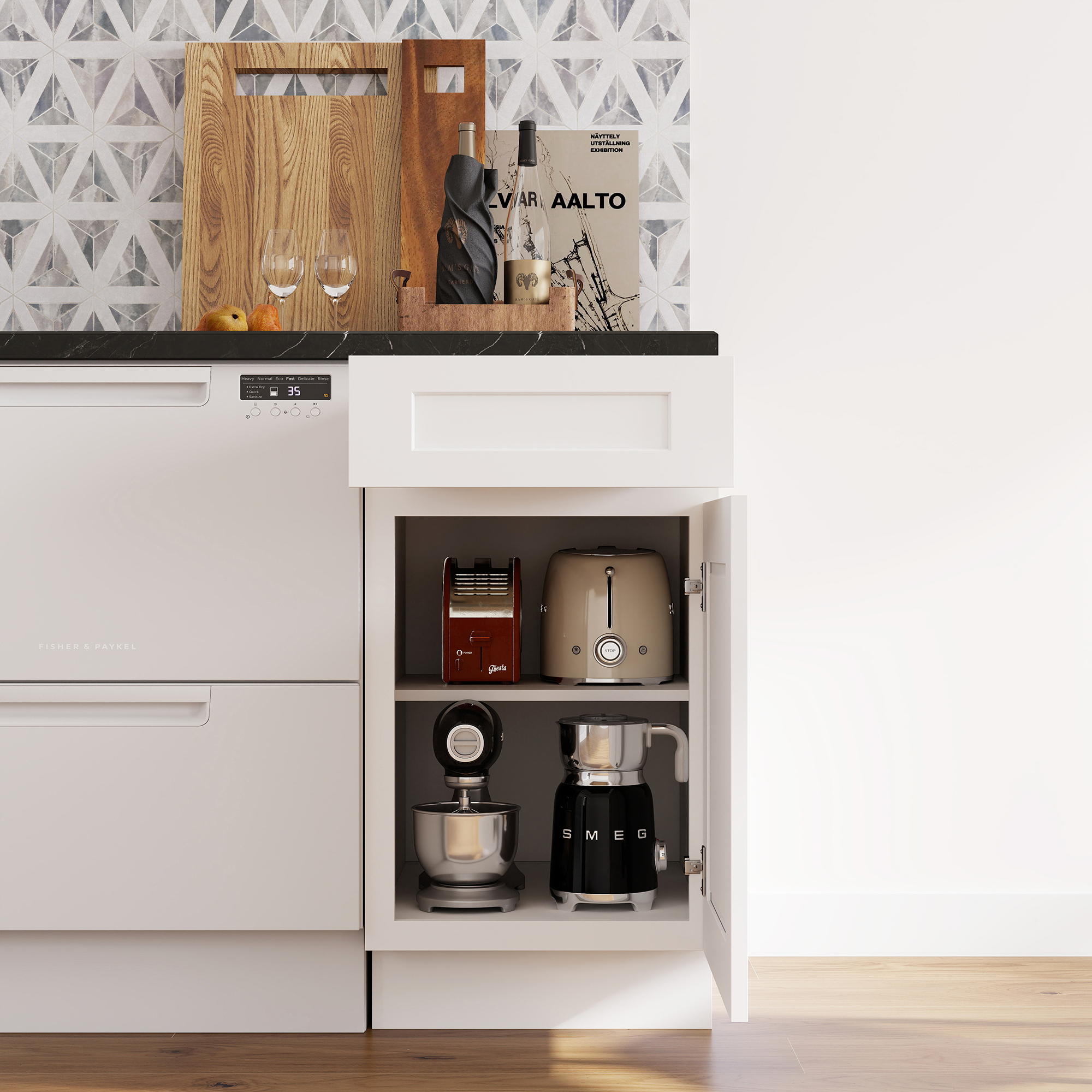 RTA Kitchen Cabinets White Shaker Style Complete DIY Set