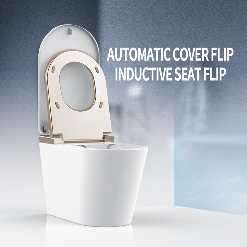 Luxury Smart Bidet Toilet with Heated Seat and Auto Flush, White, Gold, or Silver Seat Cover