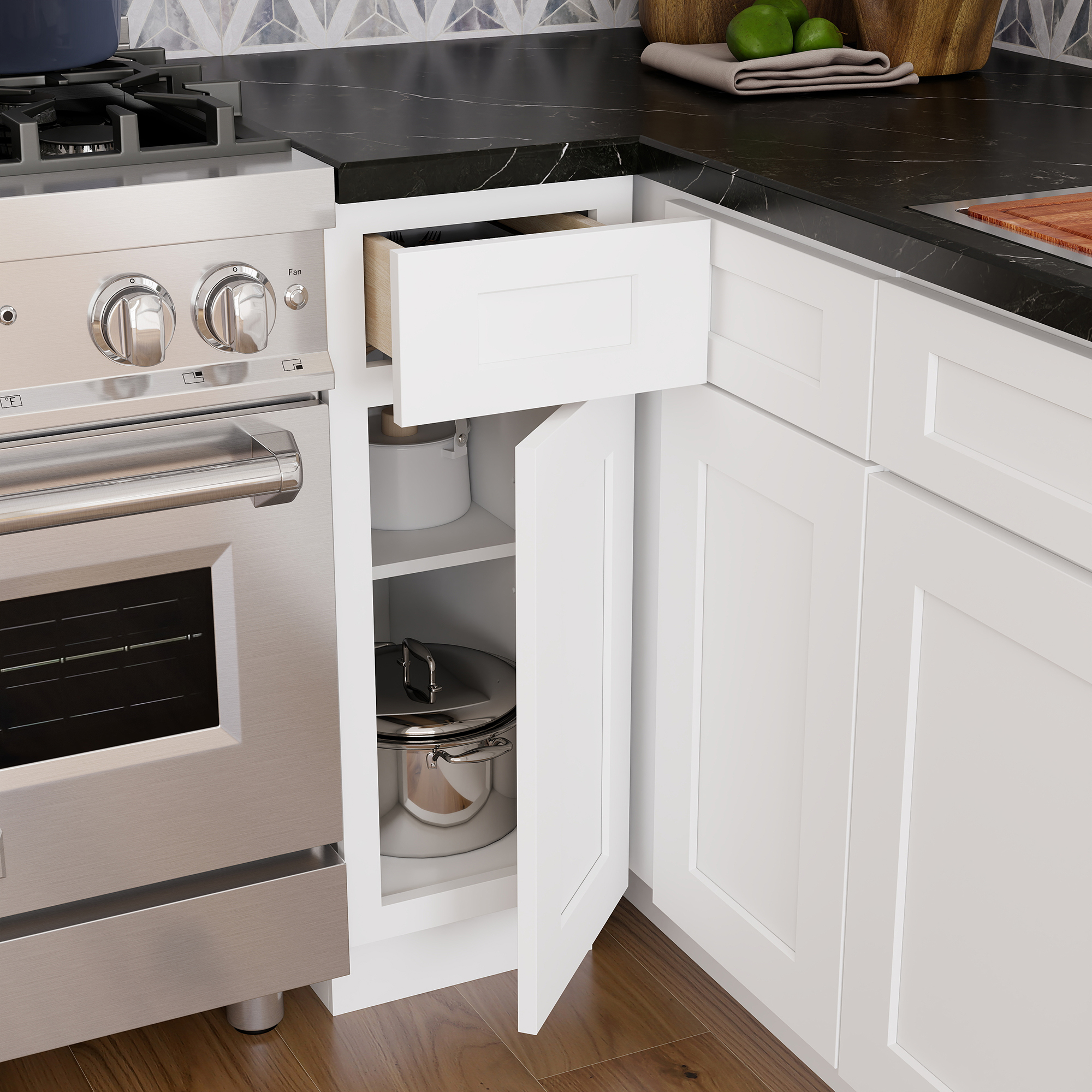 RTA Kitchen Cabinets White Shaker Style Complete DIY Set