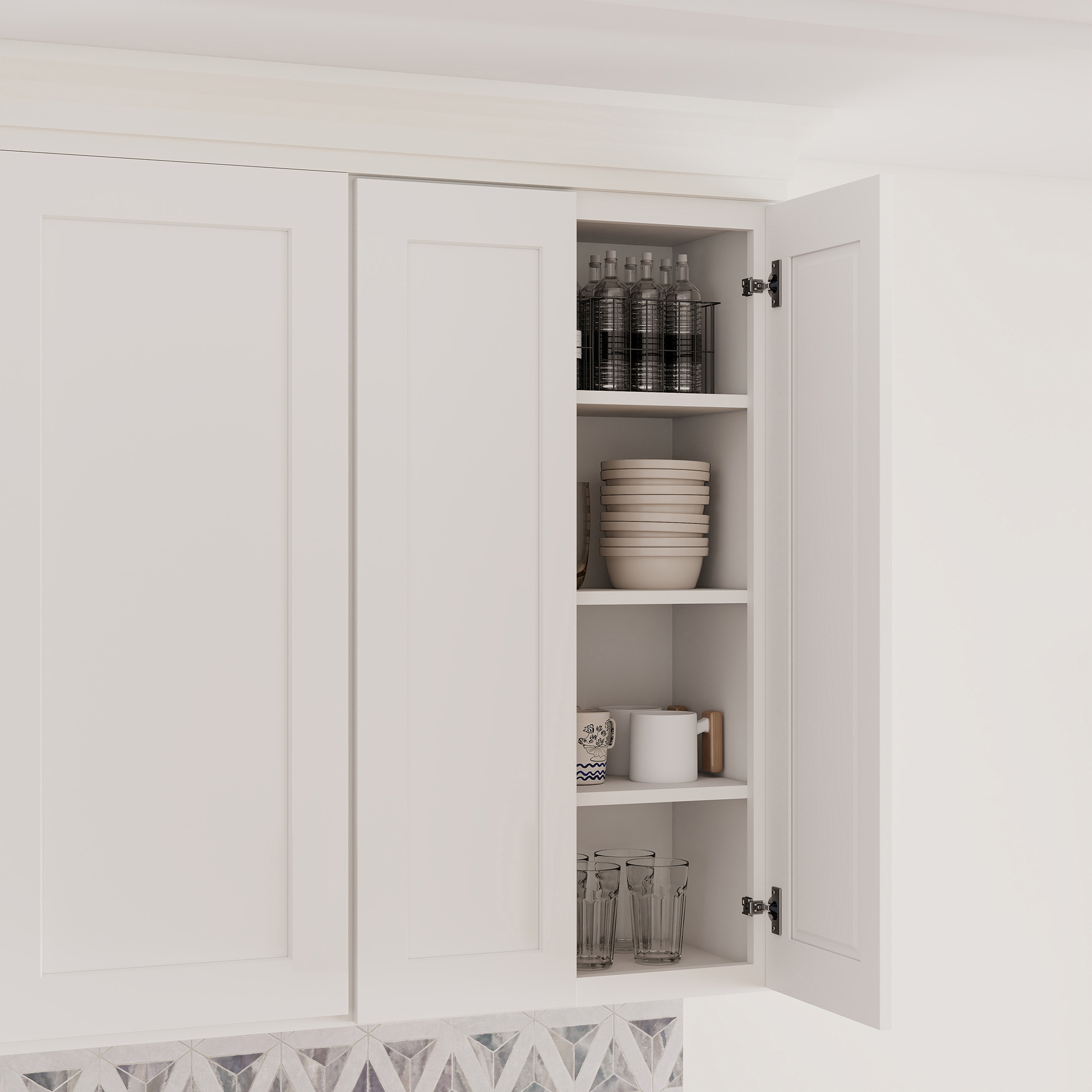 RTA Kitchen Cabinets White Shaker Style Complete DIY Set