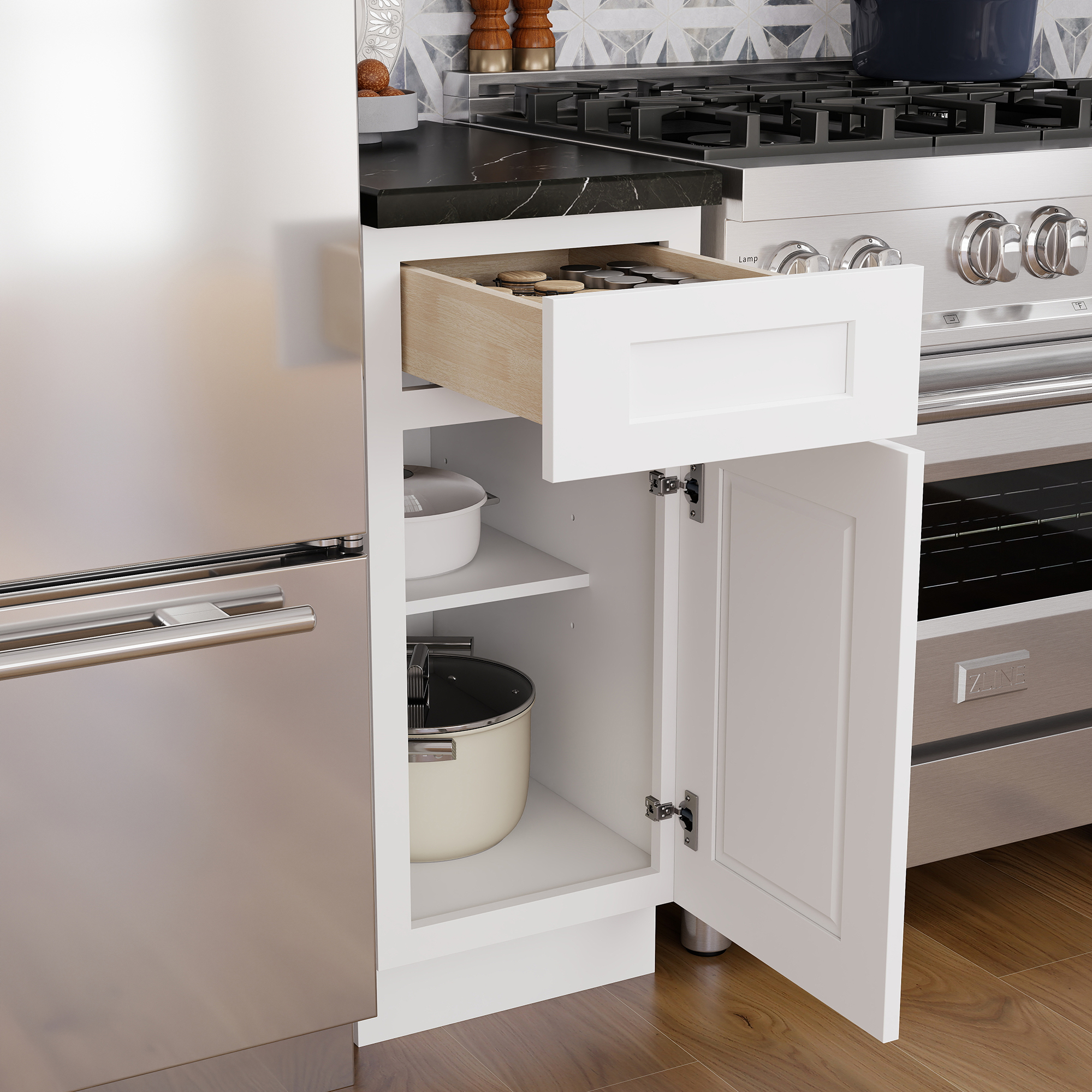 RTA Kitchen Cabinets White Shaker Style Complete DIY Set