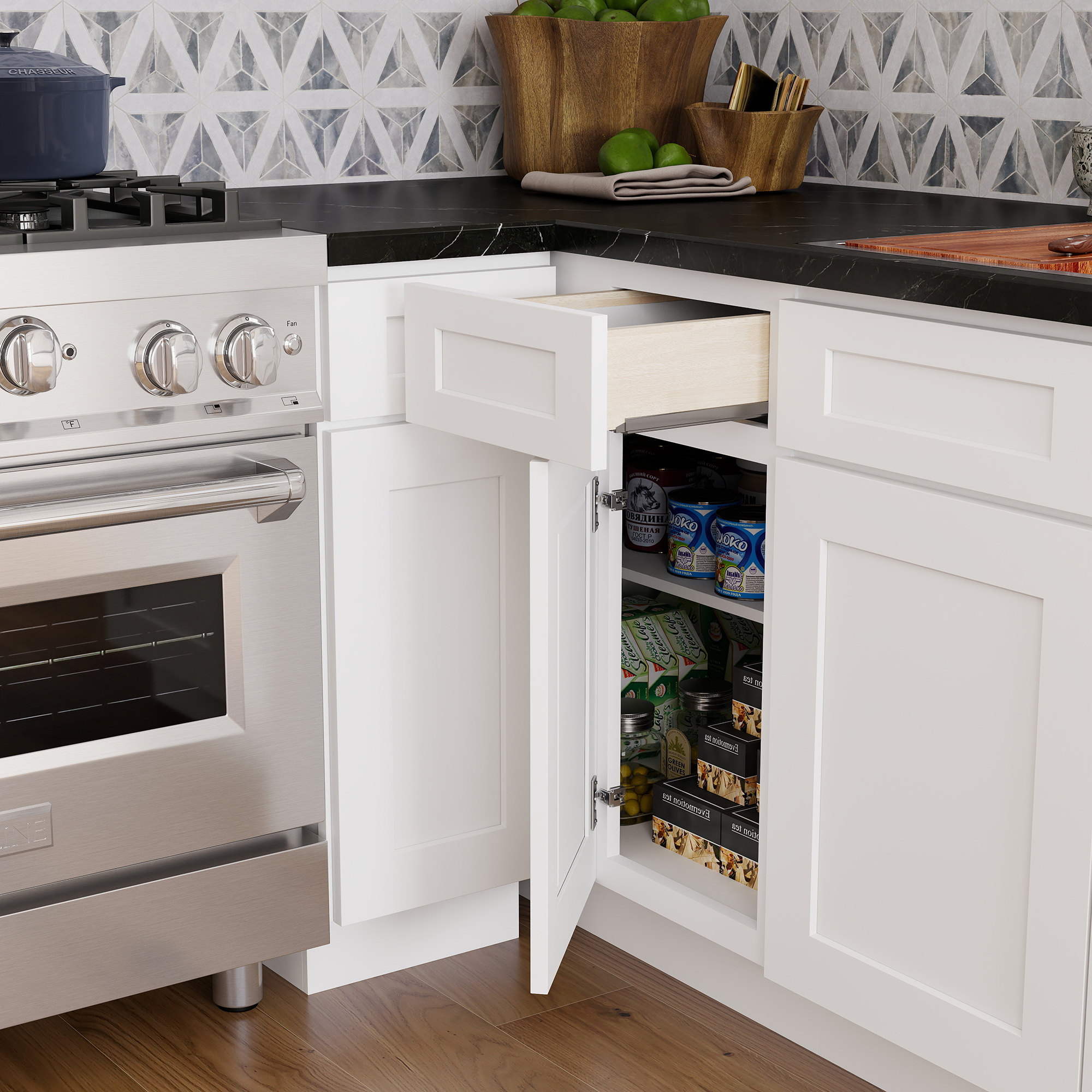 RTA Kitchen Cabinets White Shaker Style Complete DIY Set