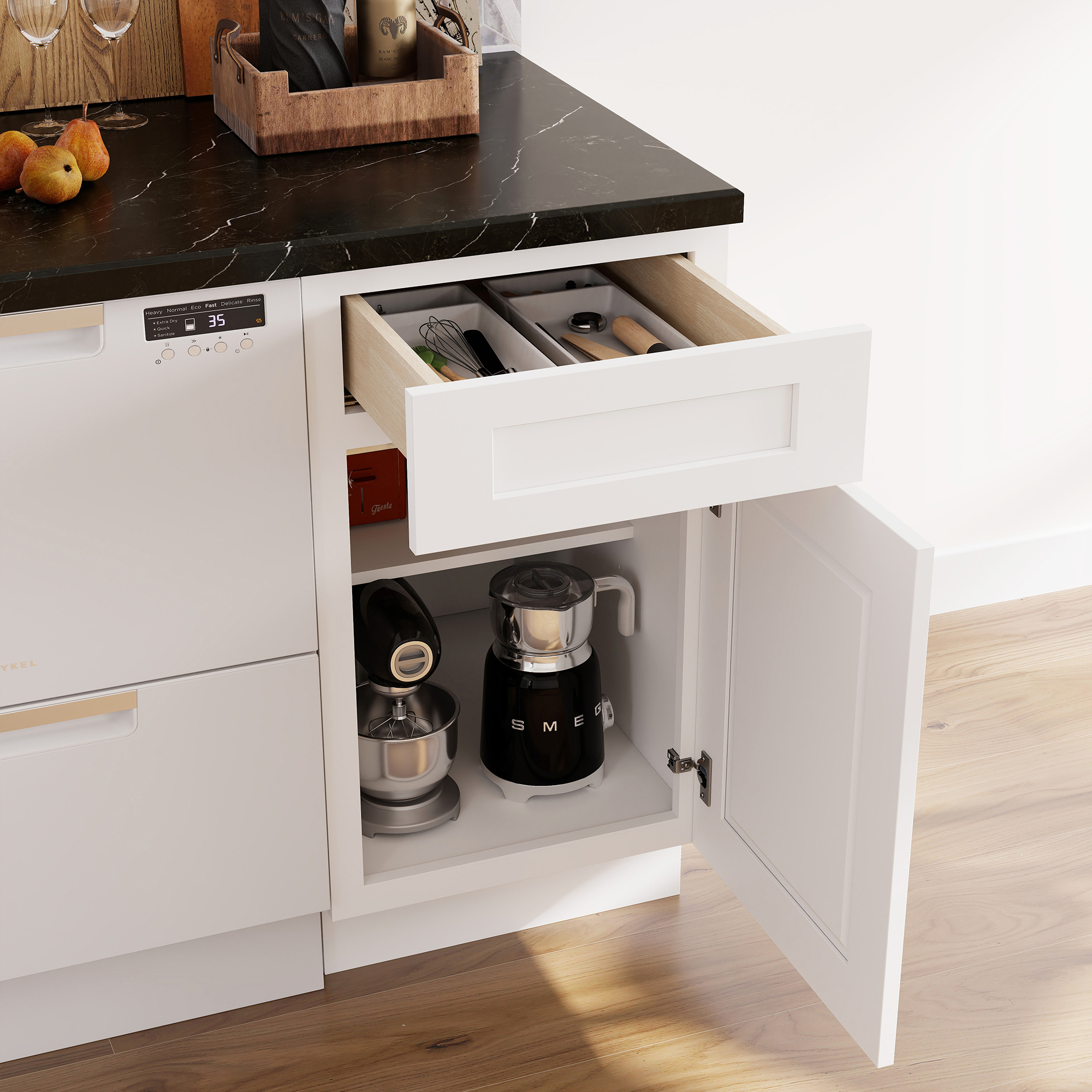 RTA Kitchen Cabinets White Shaker Style Complete DIY Set