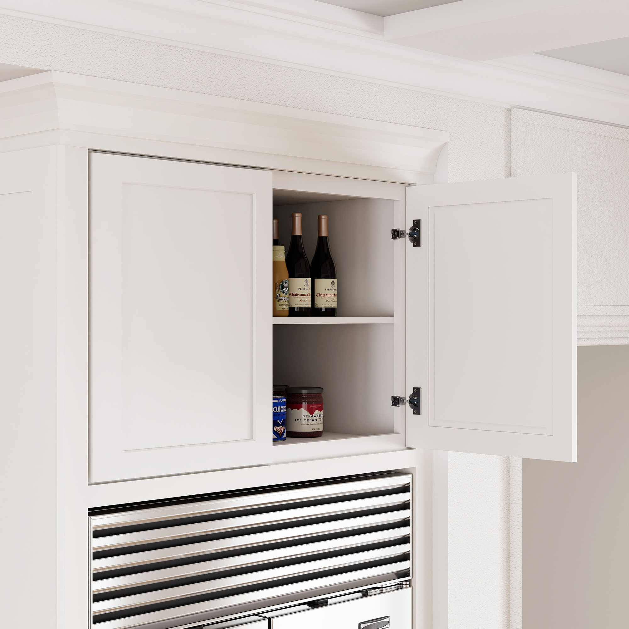 White Shaker RTA Kitchen Cabinets Complete Set for DIY Install