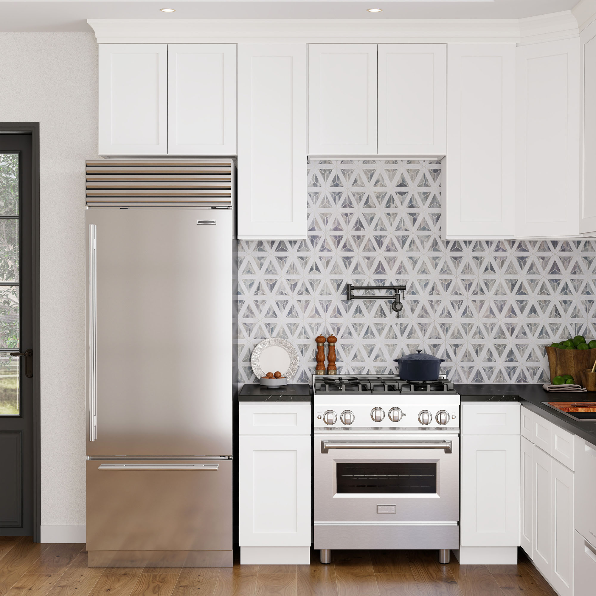 RTA Kitchen Cabinets White Shaker Style Complete DIY Set