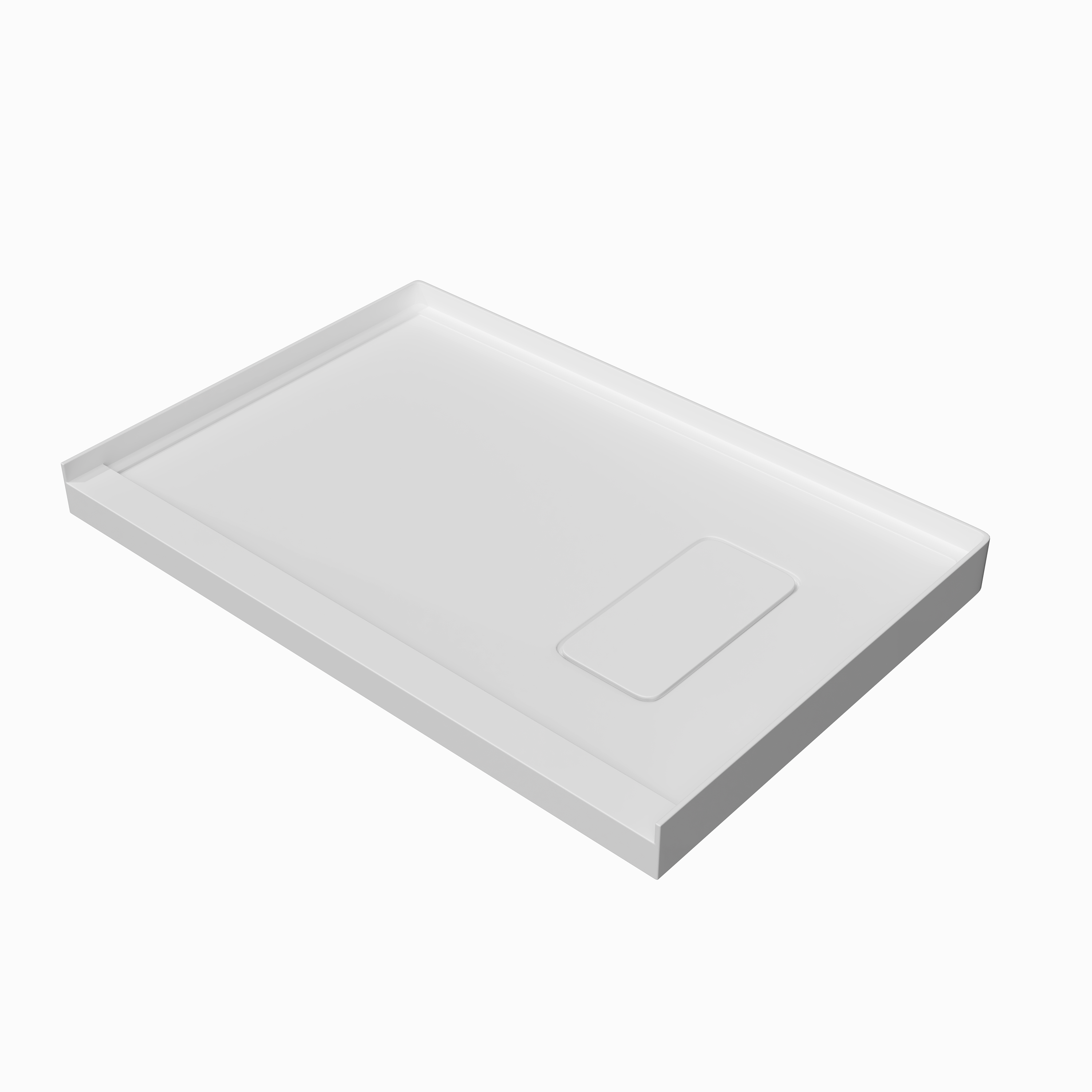 48"x32" Ultra Arma Stone Solid Surface Shower Base with Right Drain