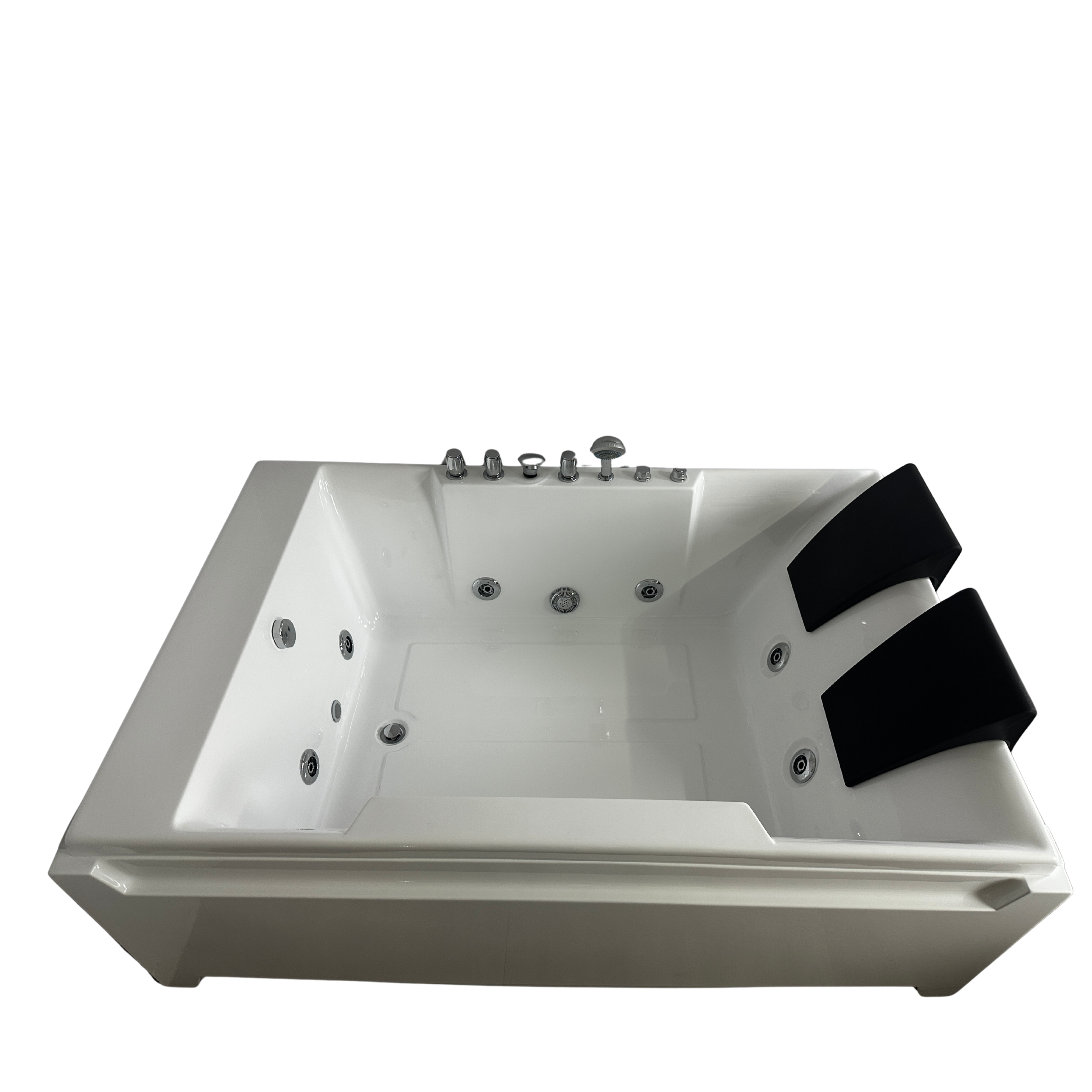 73" Two-Person Whirlpool Tub with Hydro Massage Jets & Chromatherapy Lighting