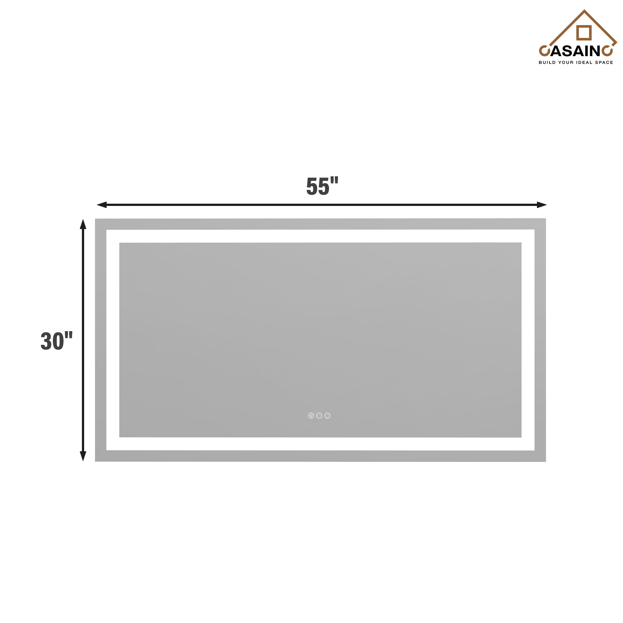 Tempered RGB LED Bathroom Mirror with Smart Controls & Anti-Fog