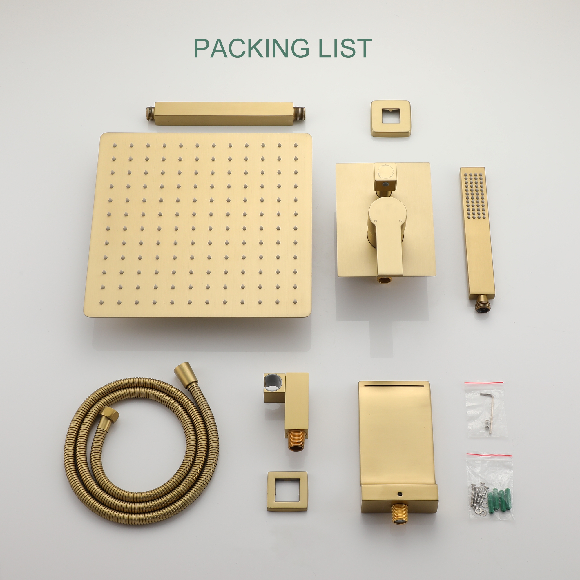 10-inch/12inch Rain Shower System With Handeld & Tub Spout