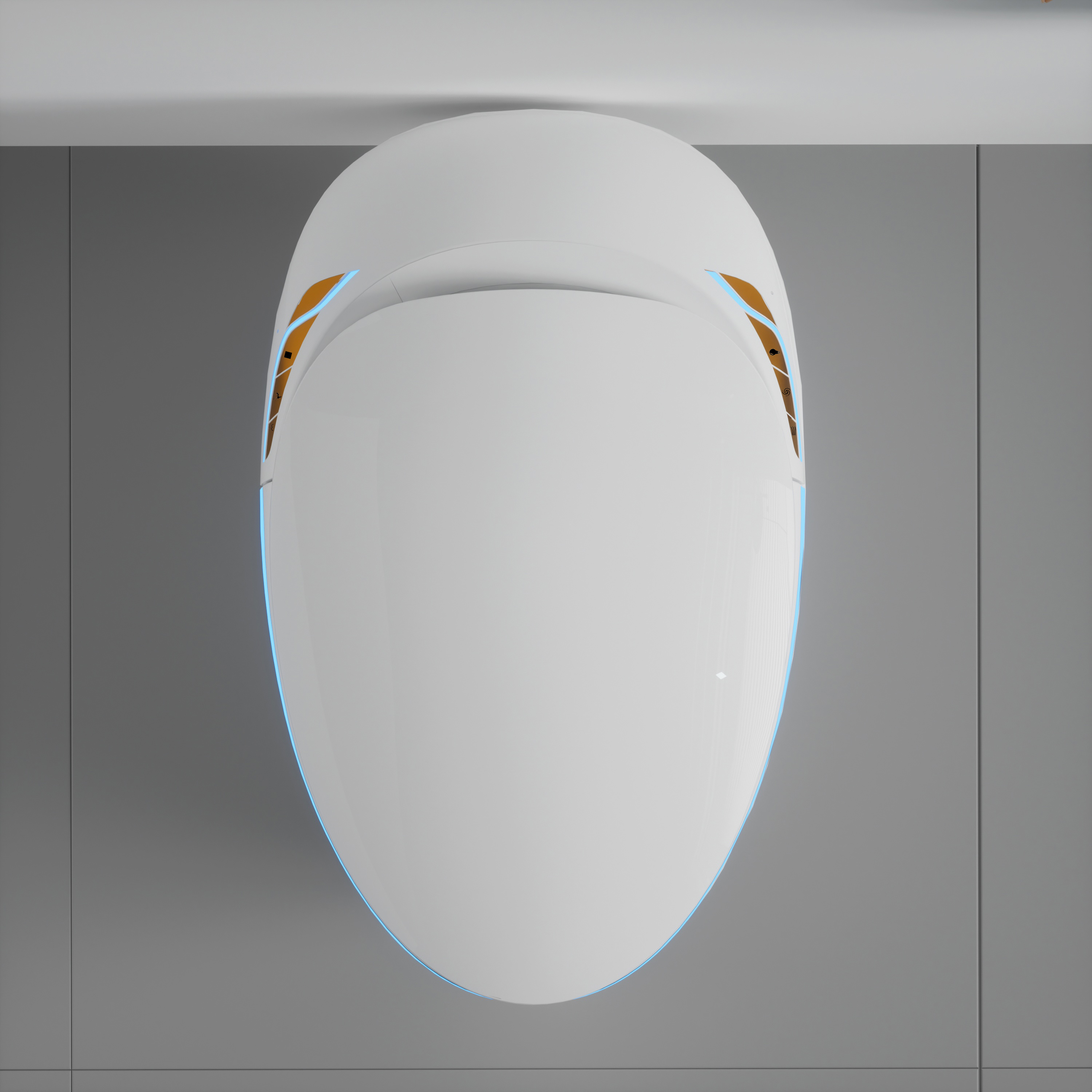 Smart Egg-Shaped Toilet with Built-in Bidet and Soft Ambient Light
