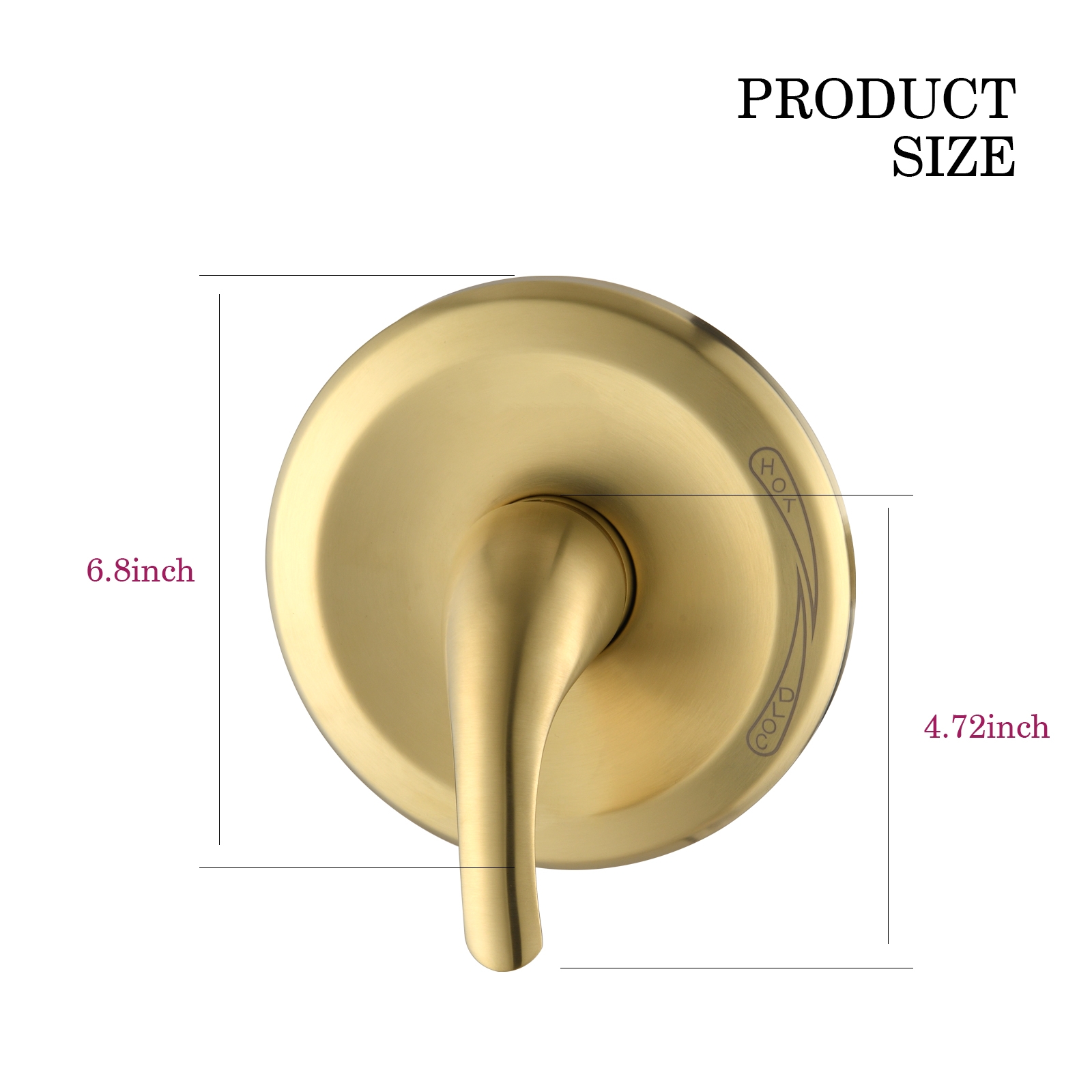 6.8" Single Handle Shower Water Mixer Shower Valve Temperature Mixing