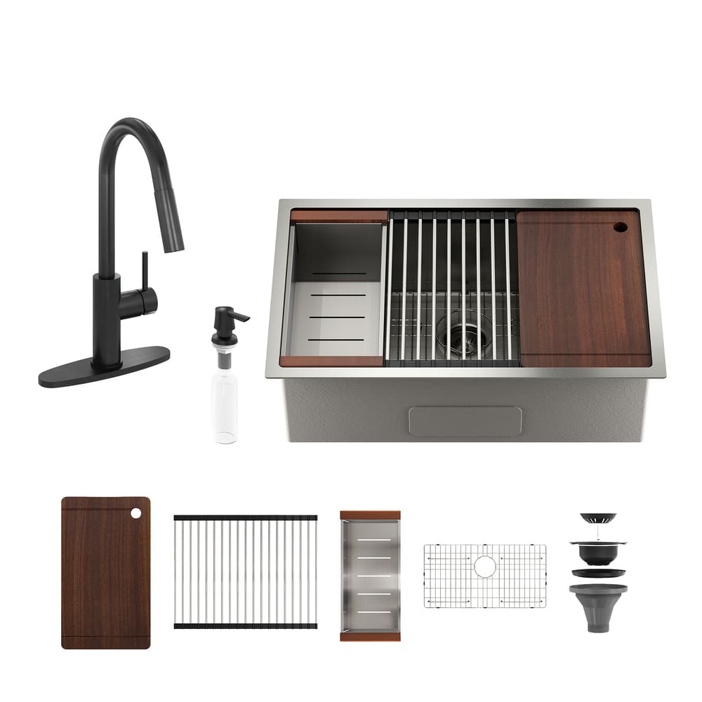 Stainless Steel Workstation Sink & Faucet Set