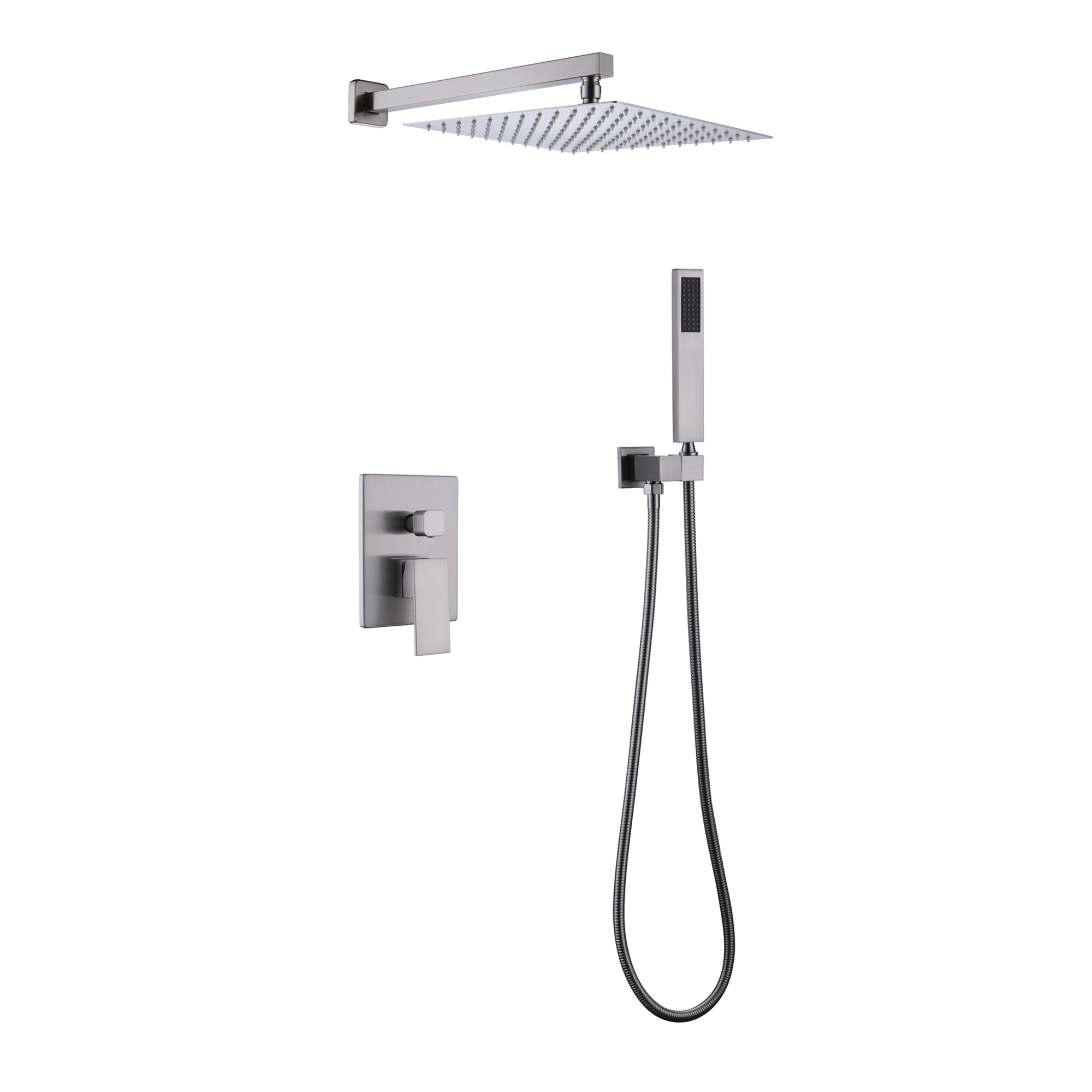 10-inch Wall Mounted Square Rainfall Shower System with Rough-in Valve