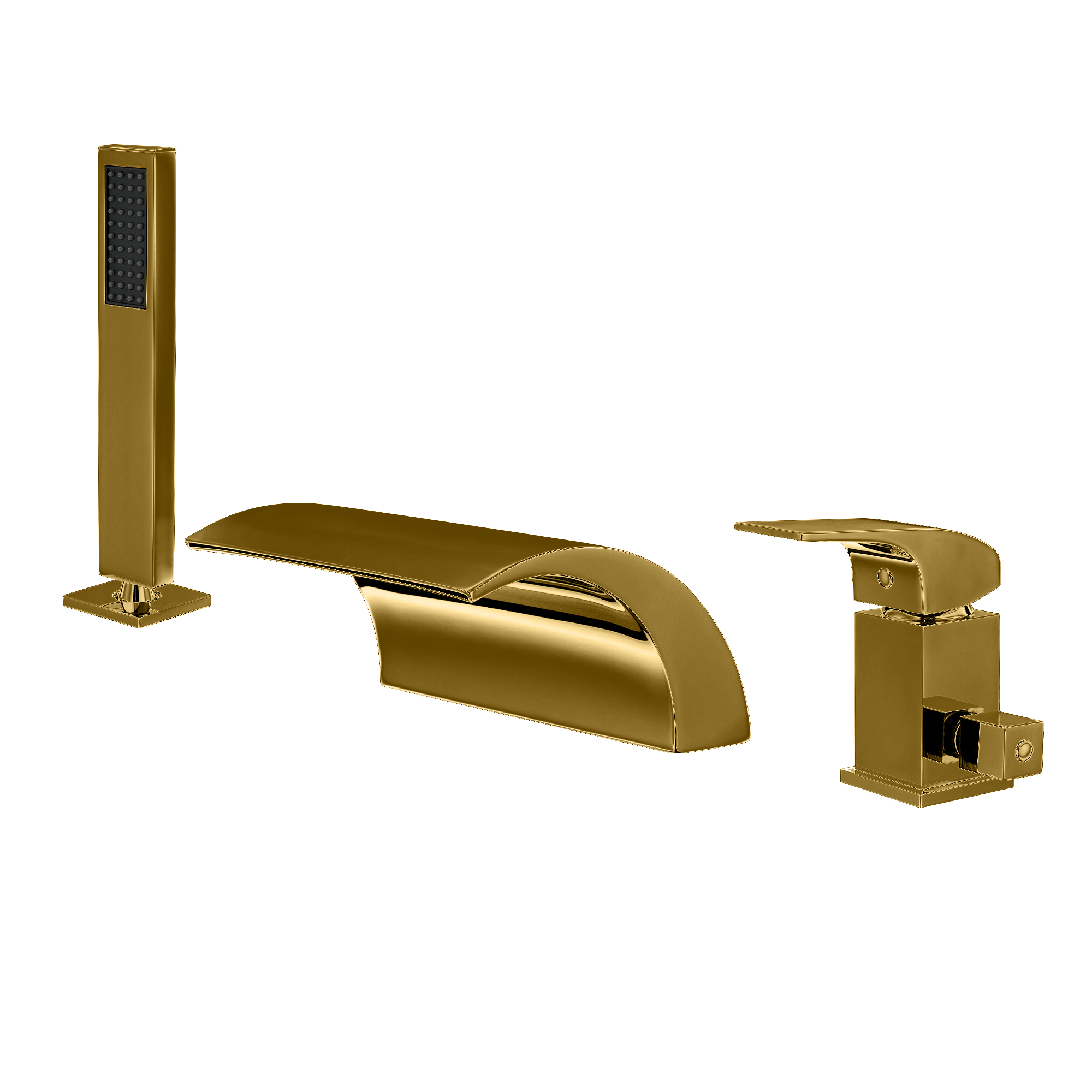 Waterfall Tub Faucet with Handheld Shower Head for Bathtub