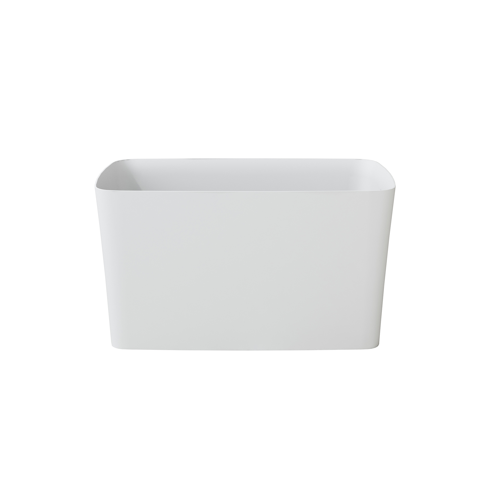 47" Compact Solid Surface Freestanding Bathtub with Mini-Seat Design