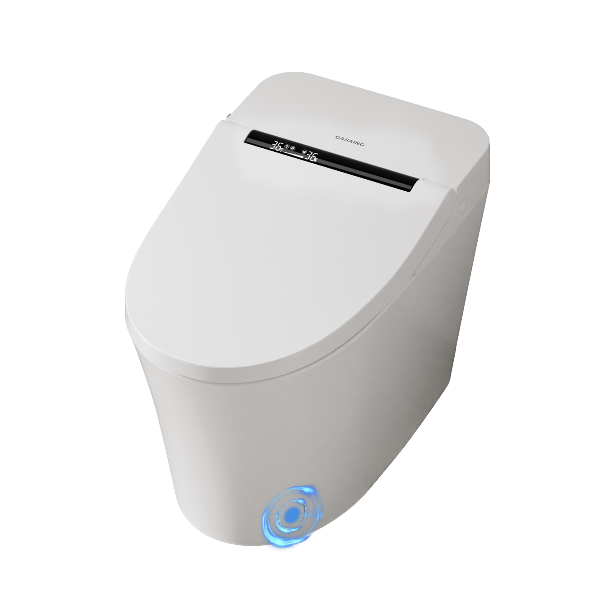 Tankless Floor Mounted Elongated White Ceramic Smart Bidet Toilet