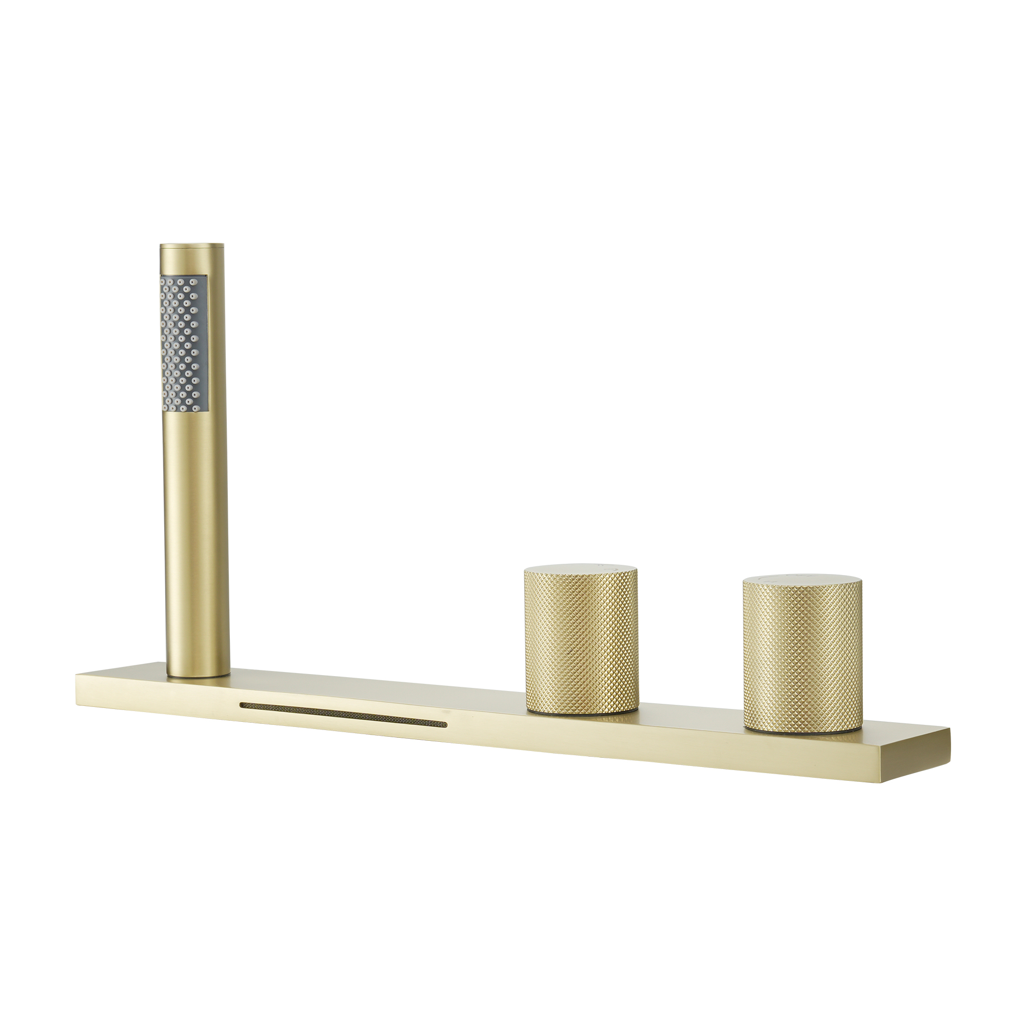 2-Handle Waterfall Roman Tub Faucet with Handheld Shower