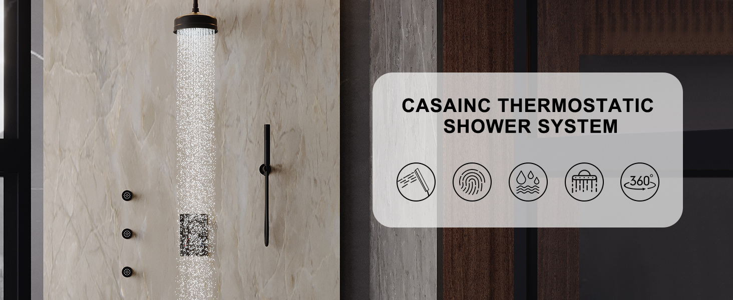 8-inch Shower System with Body Jets