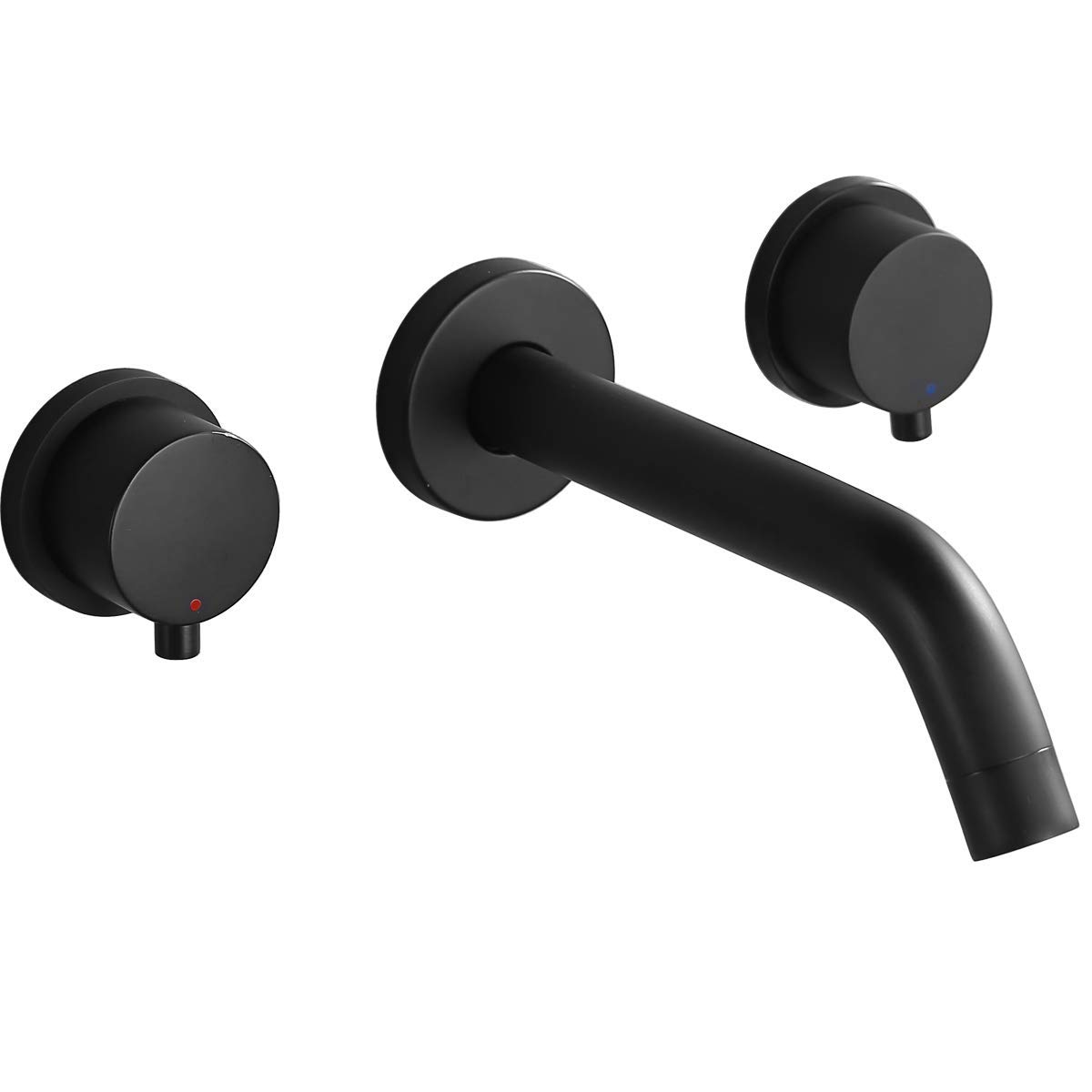 [FREE GIFT] Three-Hole Double-Handle Wall-Mounted Bathroom Sink Faucet