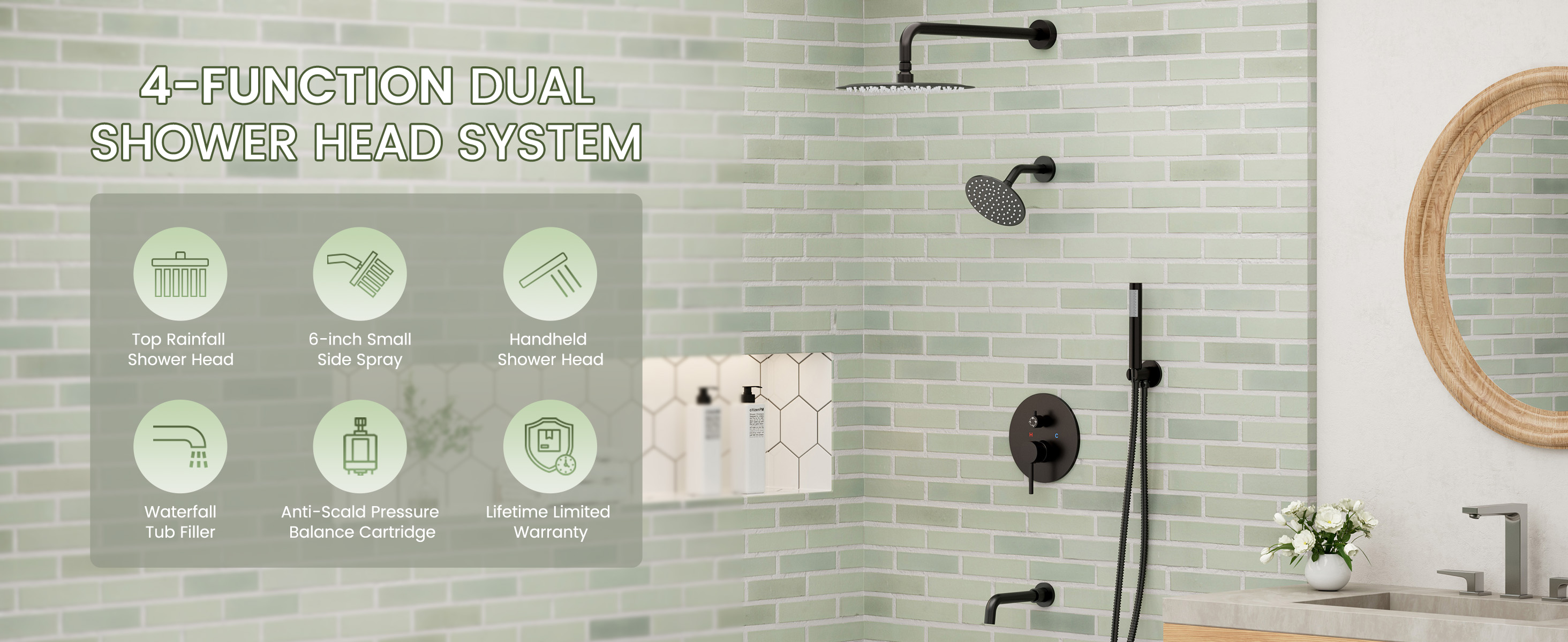 4-Function Dual Shower System