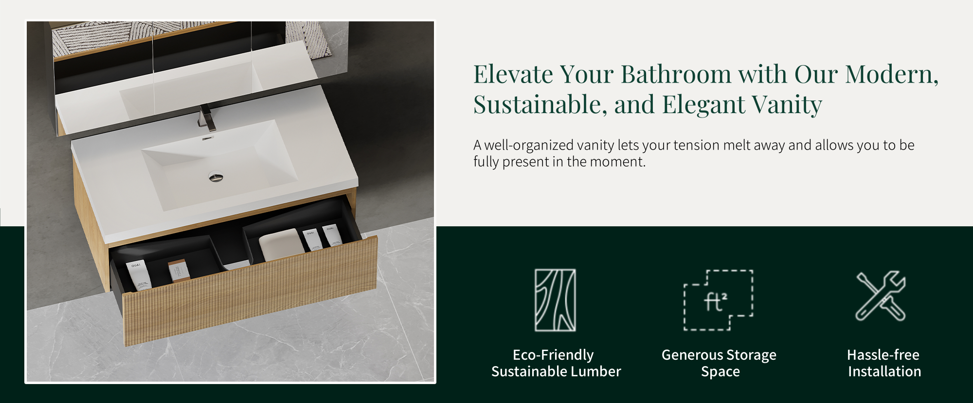 Wall-Mounted Bathroom Vanity