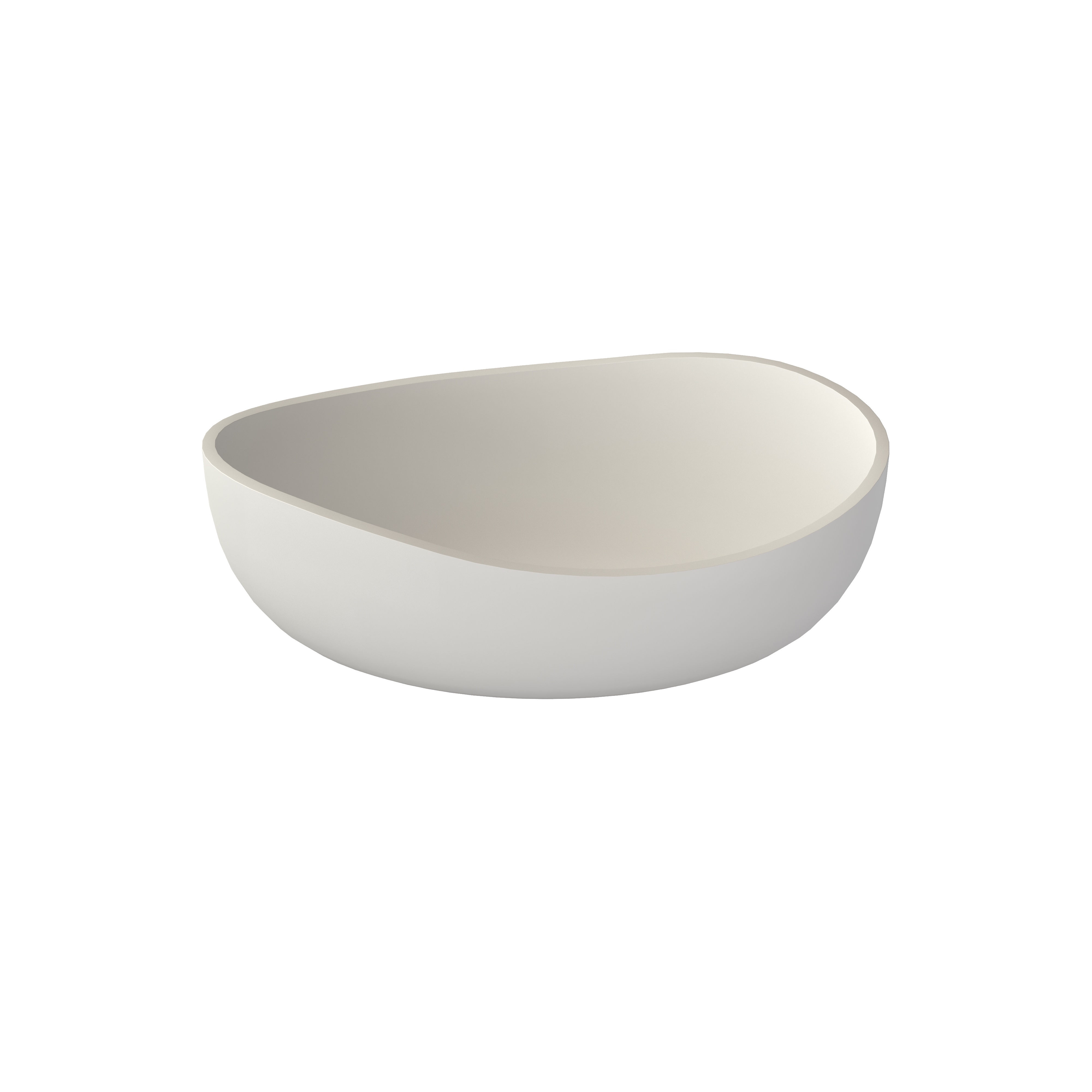24-Inch Solid Surface Vessel Sink Oval Shape Bathroom Sink