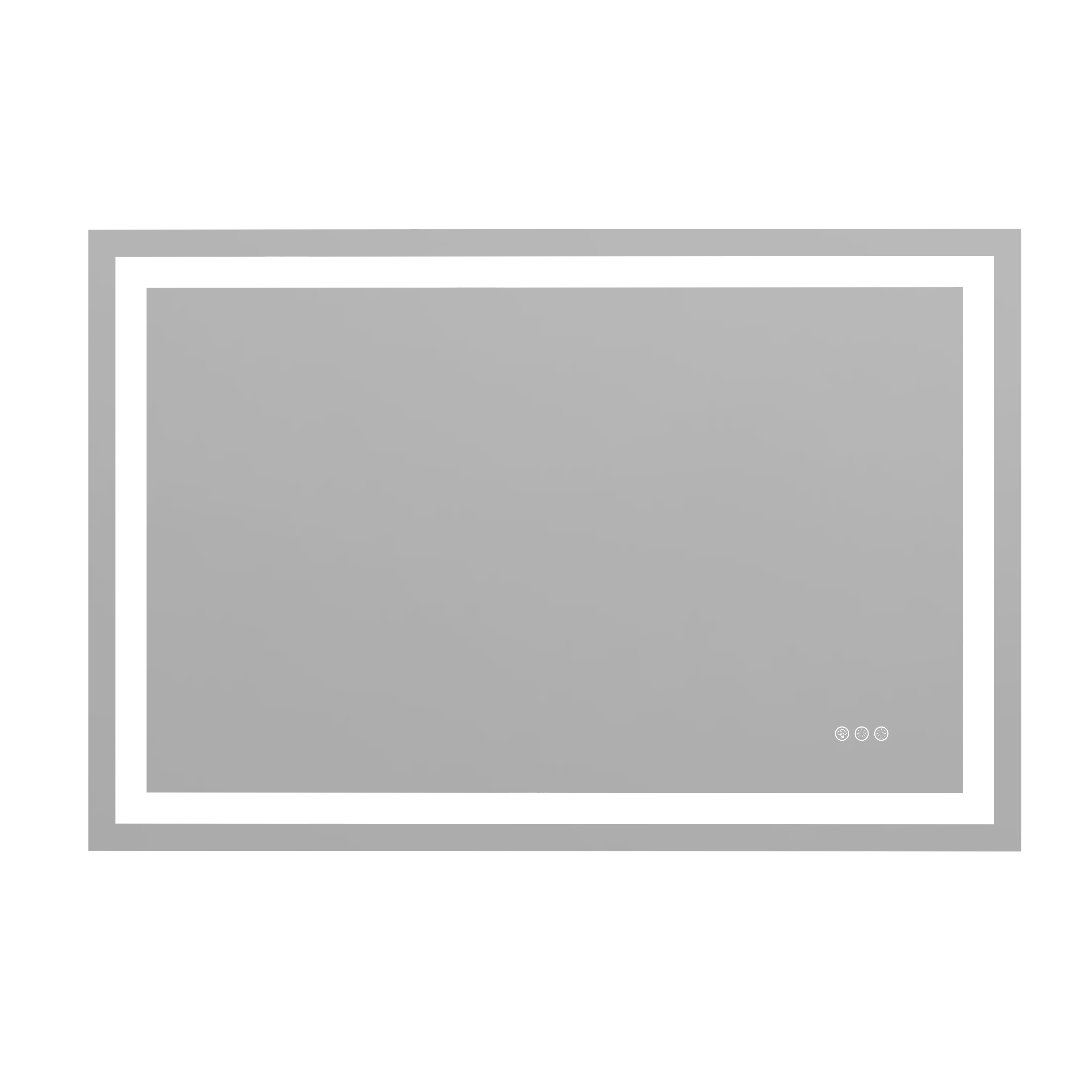 Tempered RGB LED Bathroom Mirror with Smart Controls & Anti-Fog