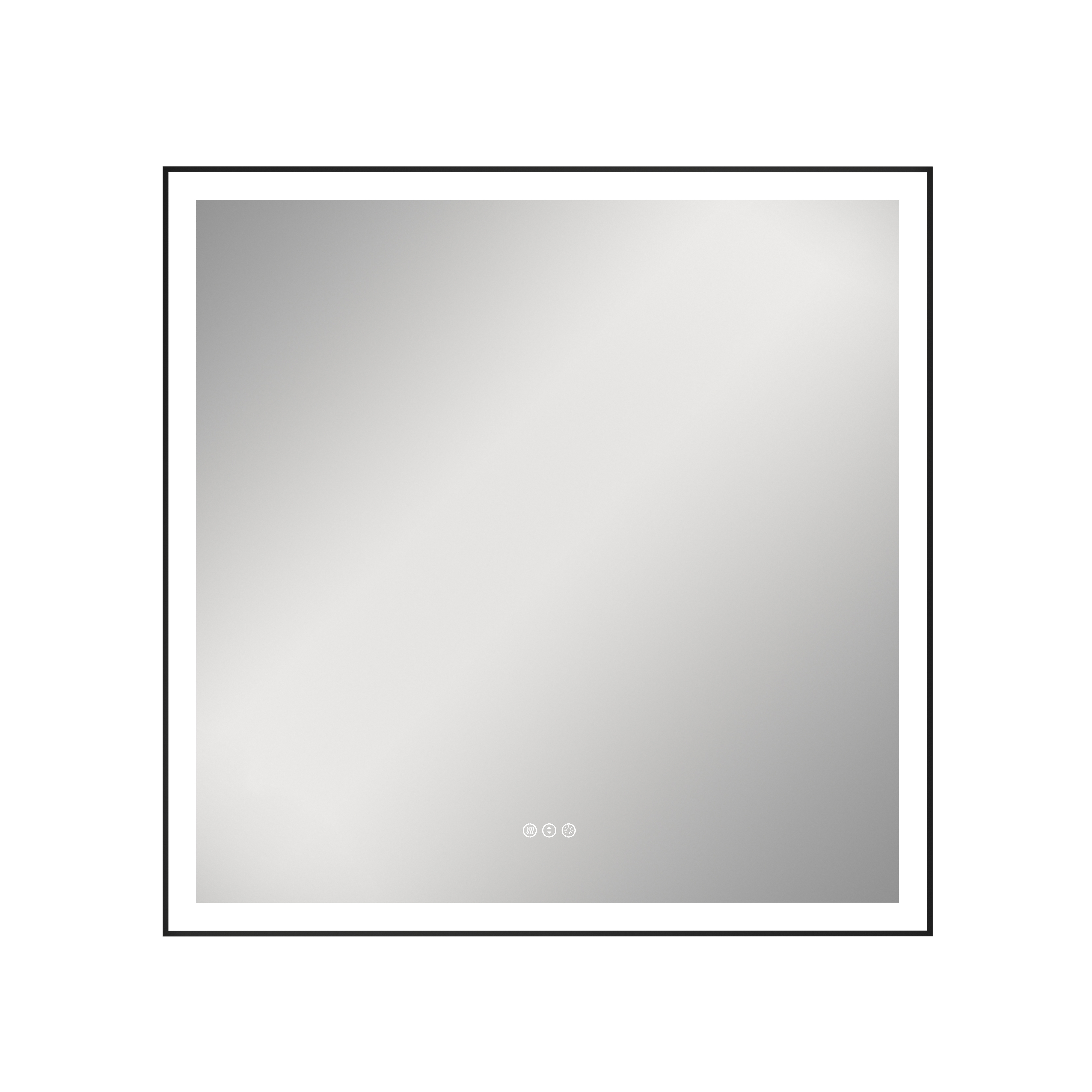 Framed LED Bathroom Mirror with Front and Backlit, Anti-Fog