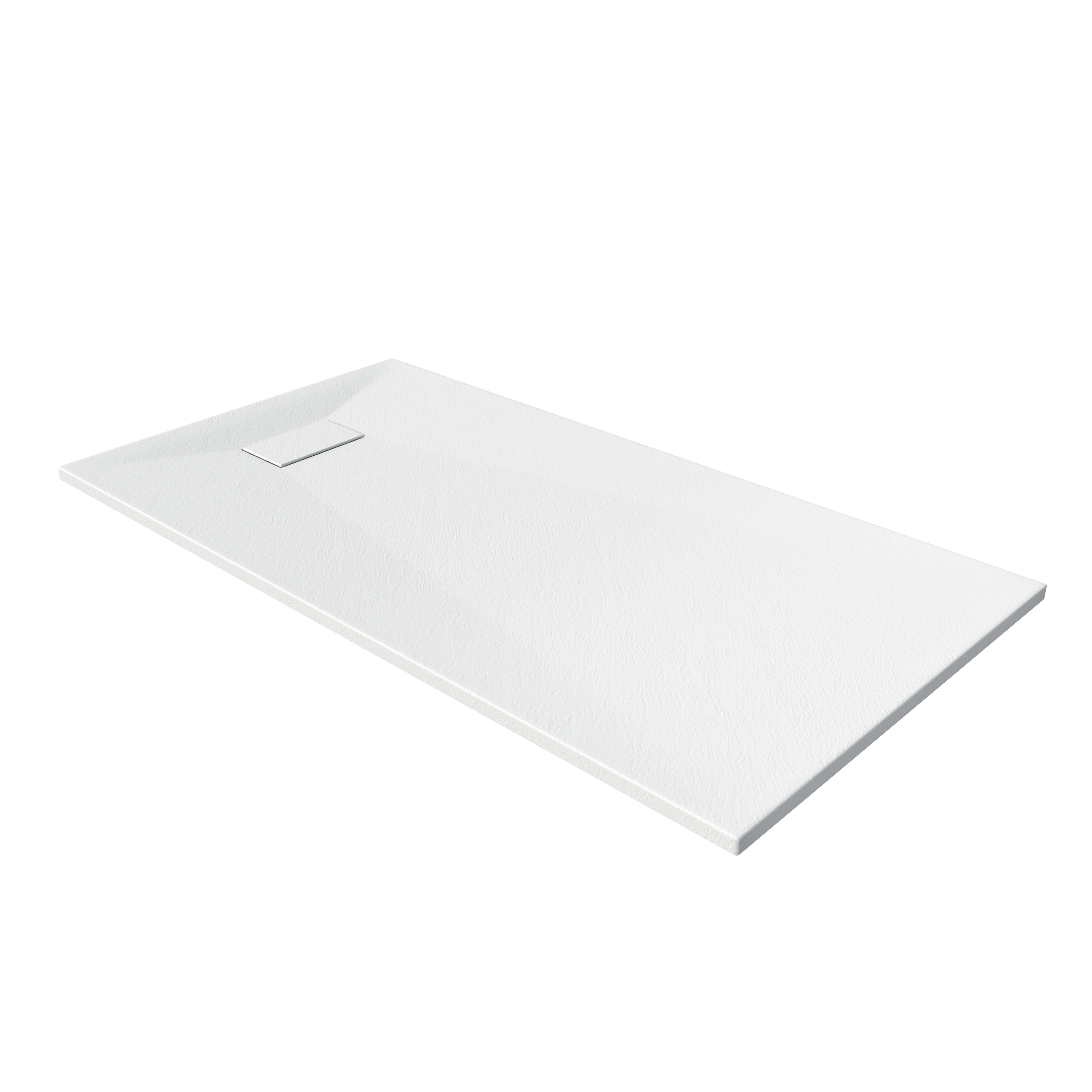 European-Style SMC Shower Base with Sleek Marble Texture in Black & White