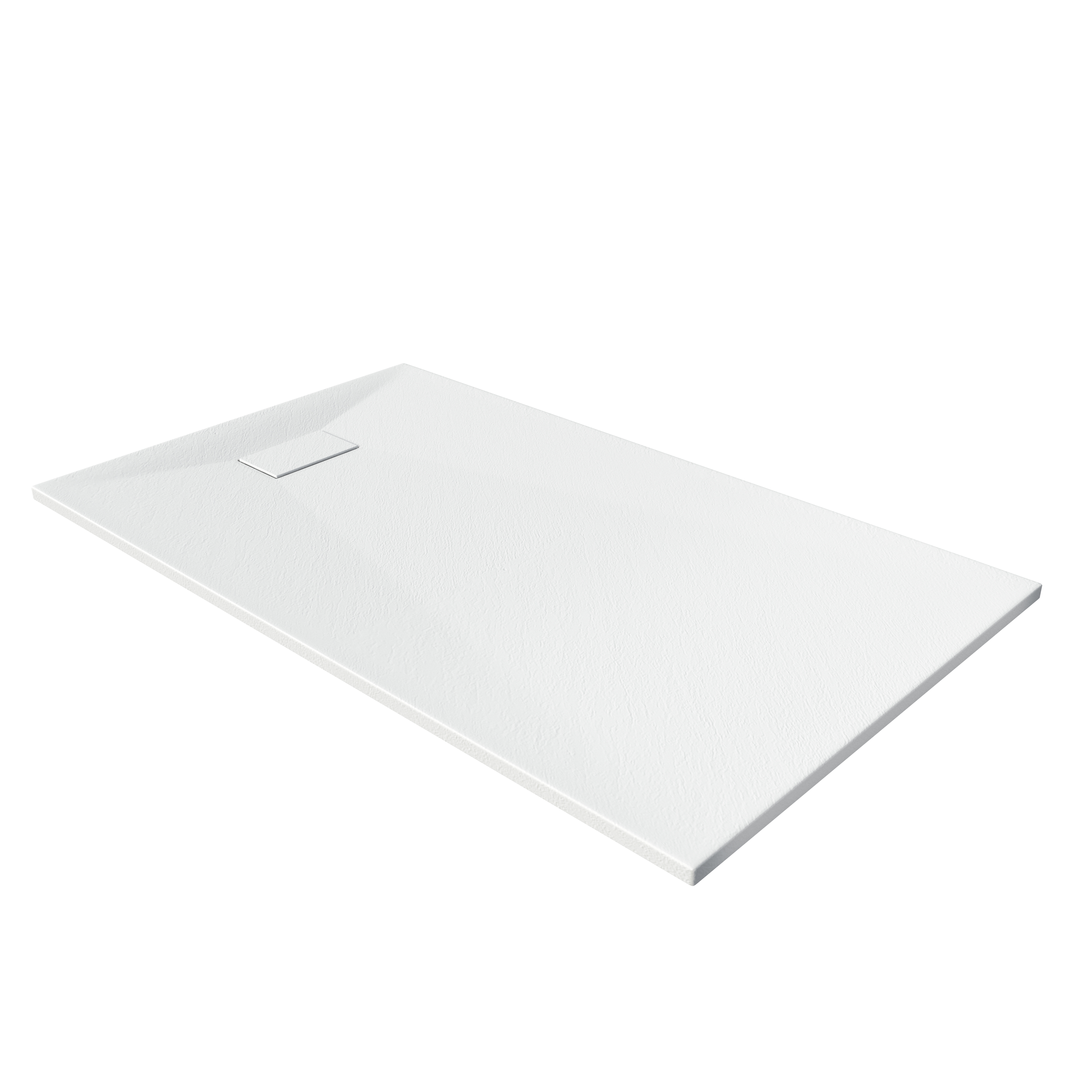 European-Style SMC Shower Base with Sleek Marble Texture in Black & White