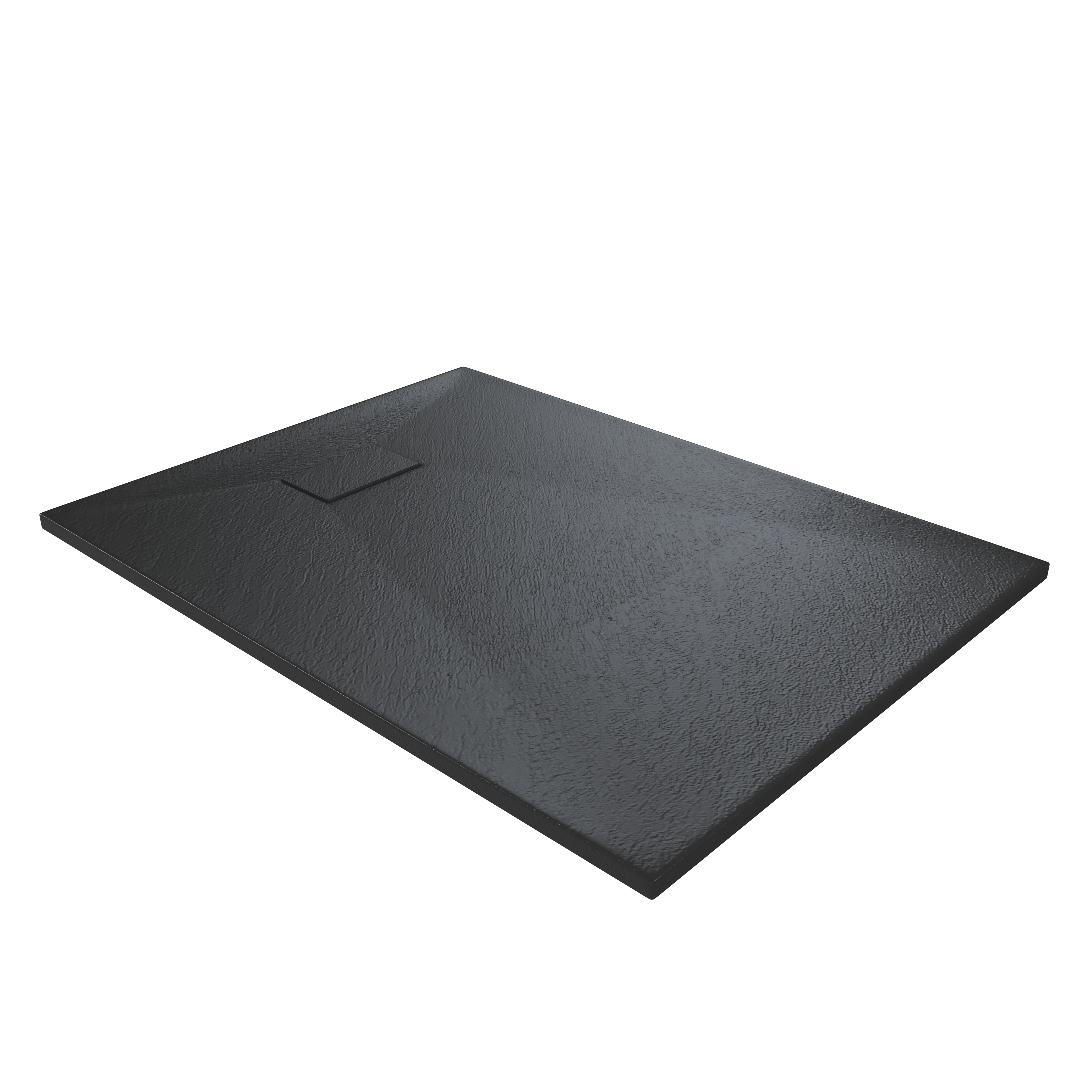 European-Style SMC Shower Base with Sleek Marble Texture in Black & White