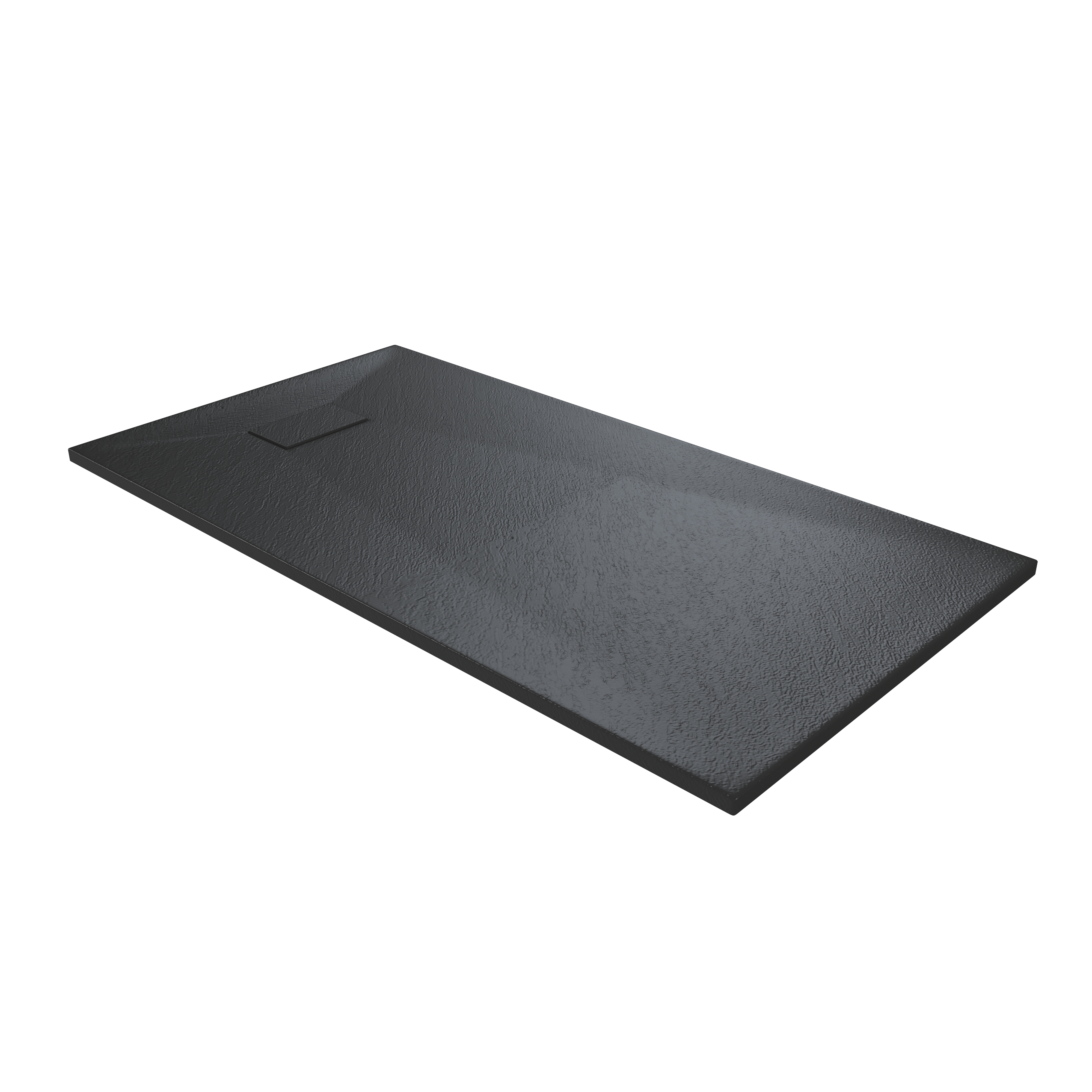 European-Style SMC Shower Base with Sleek Marble Texture in Black & White