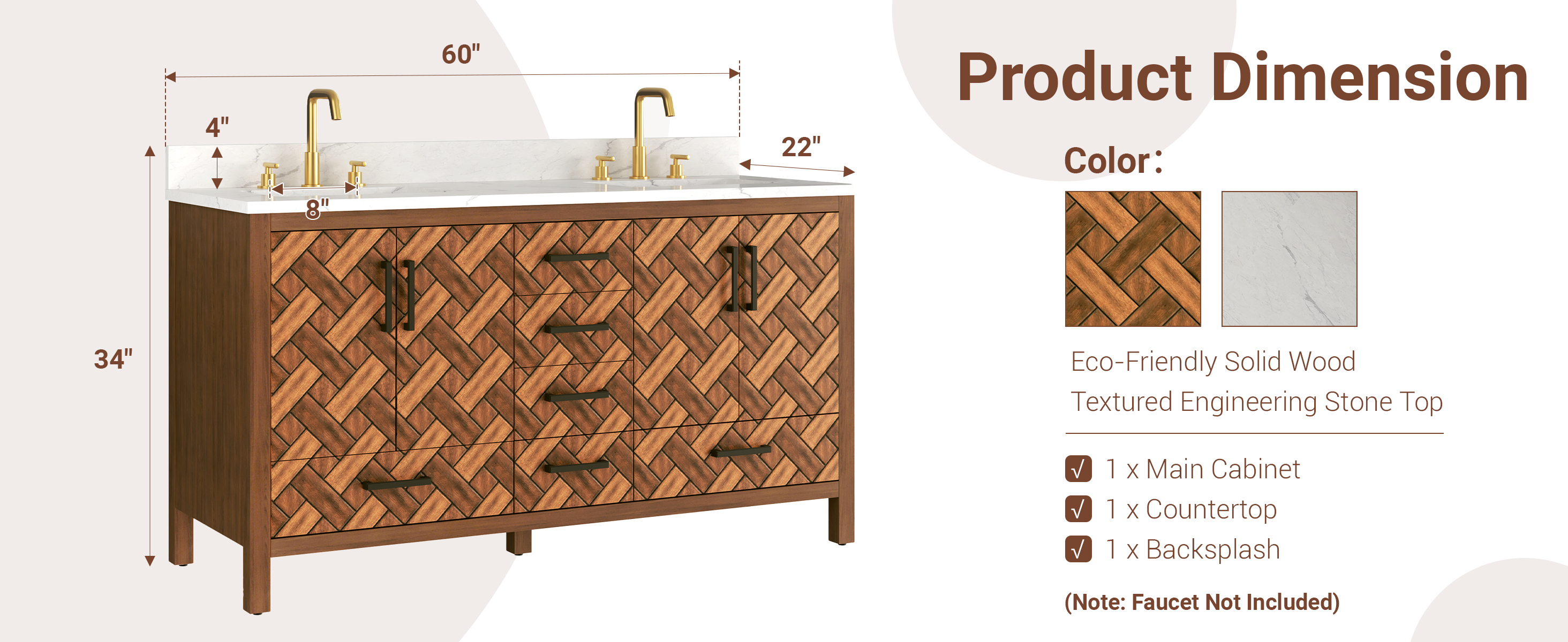 Bathroom Vanity with Double Sink Dimensions