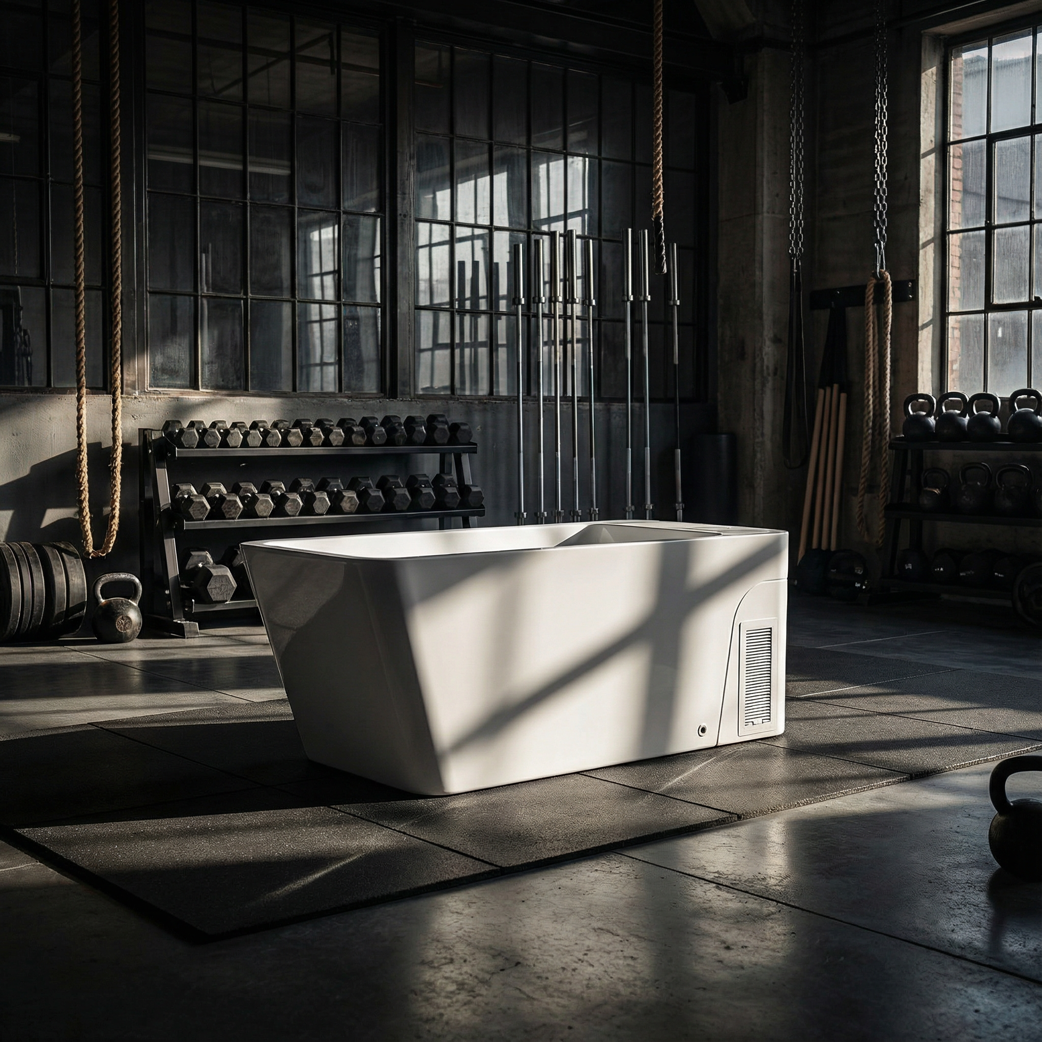 77" Luxury All-in-One Smart Recovery Ice Bath Cold Plunge Tub with Built-In 1HP Chiller