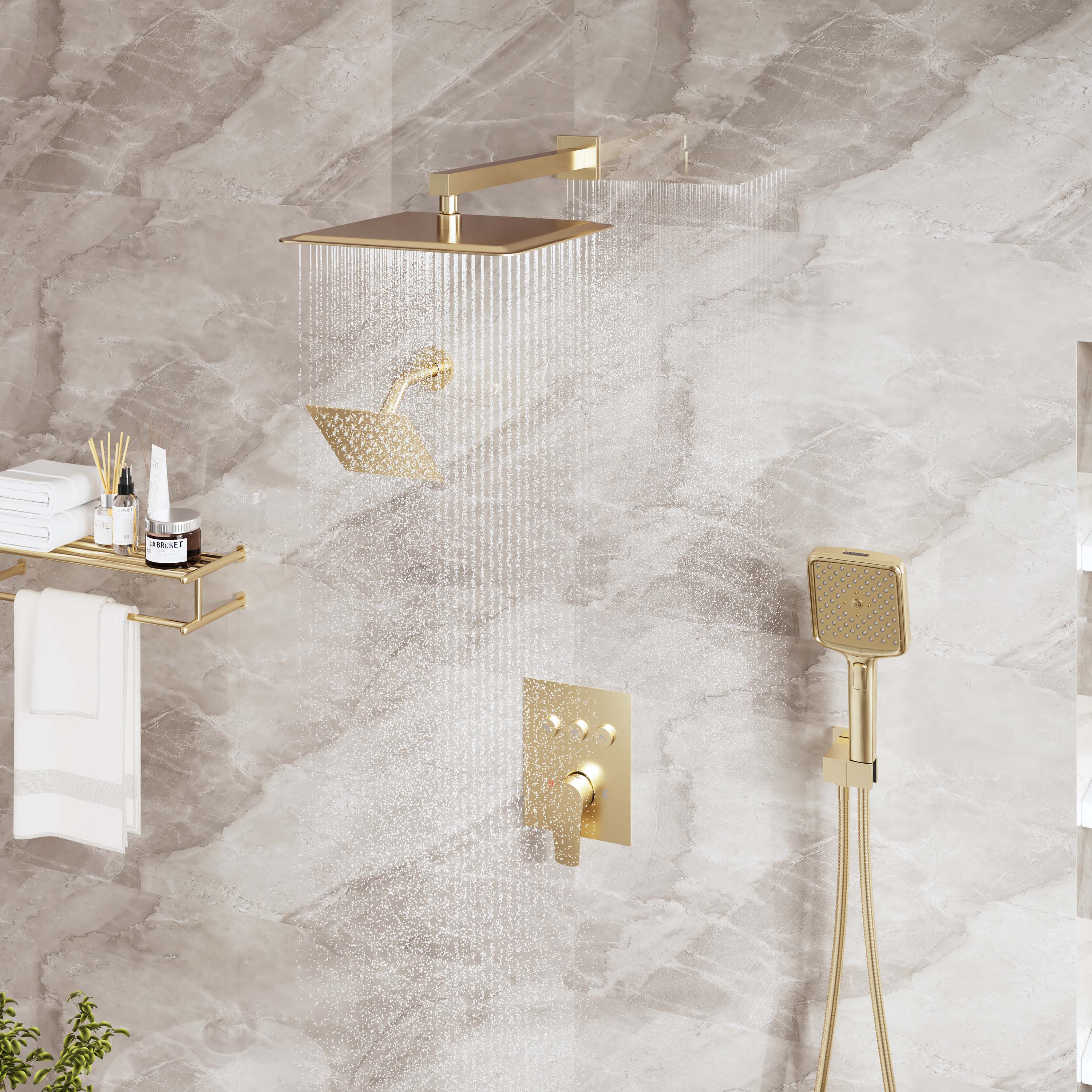 12-inch Dual Shower System with 4-Function Handheld Shower