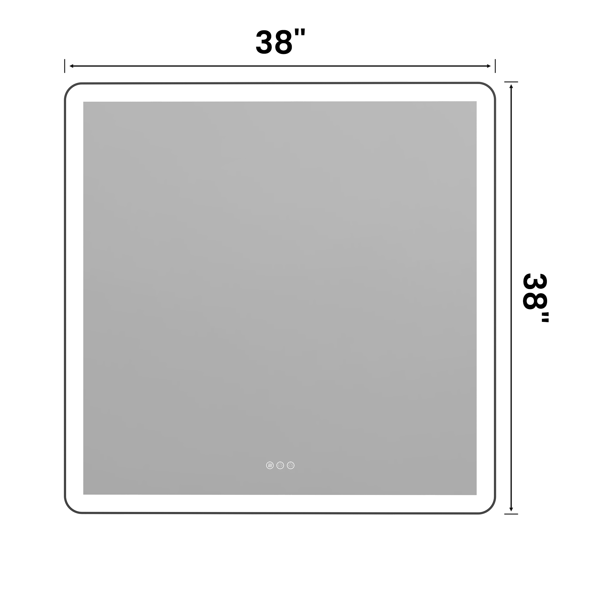 Anti-Fog LED Bathroom Mirror with Aluminum Frame