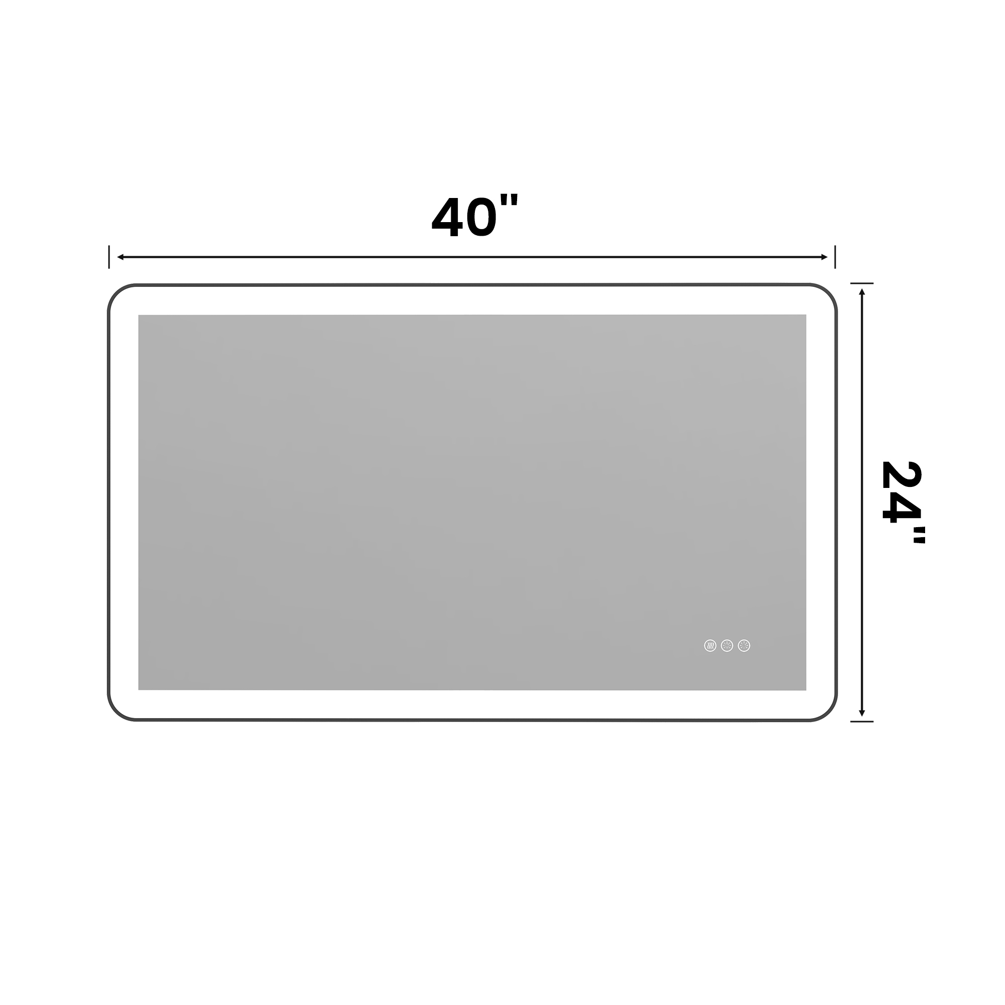 Anti-Fog LED Bathroom Mirror with Aluminum Frame