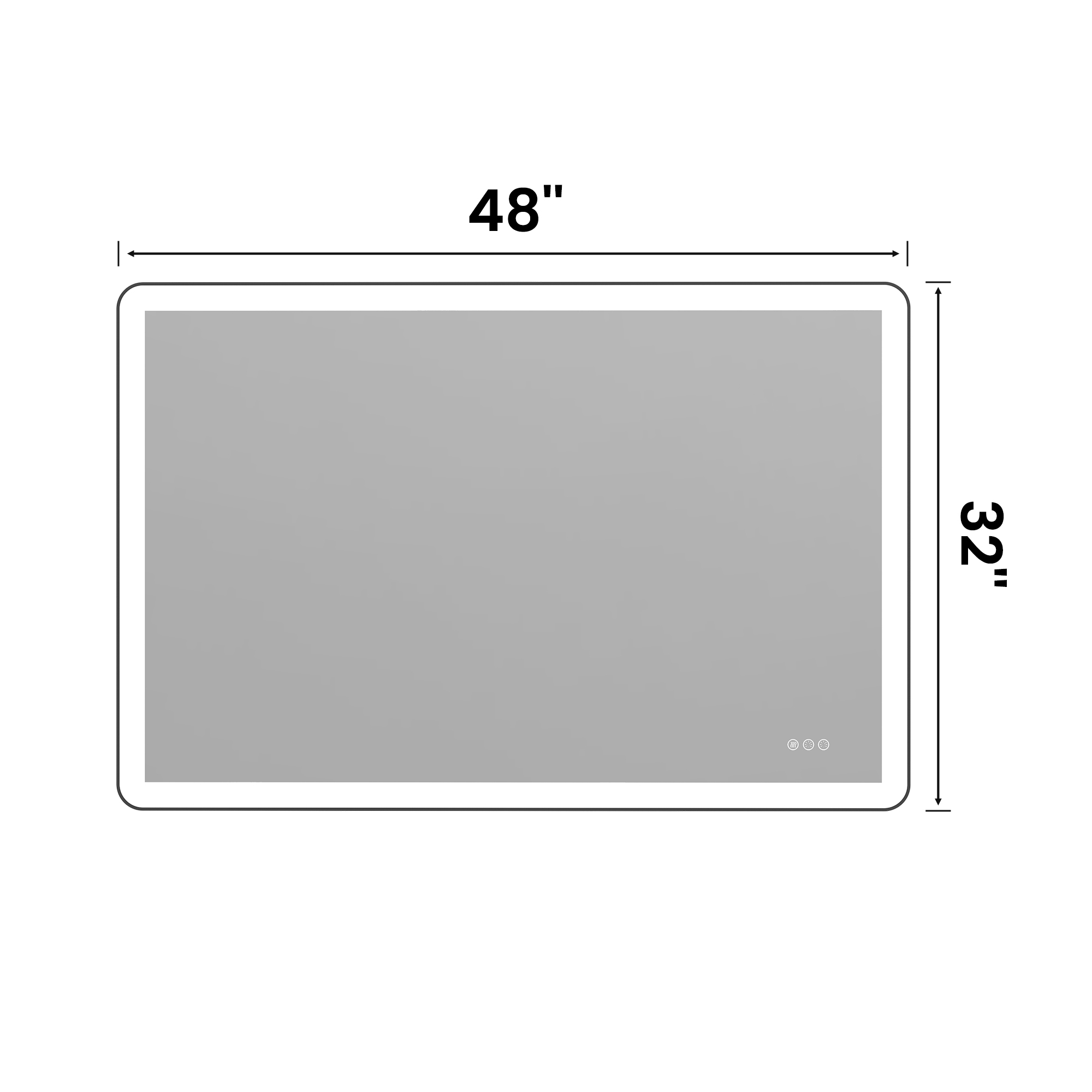 Anti-Fog LED Bathroom Mirror with Aluminum Frame