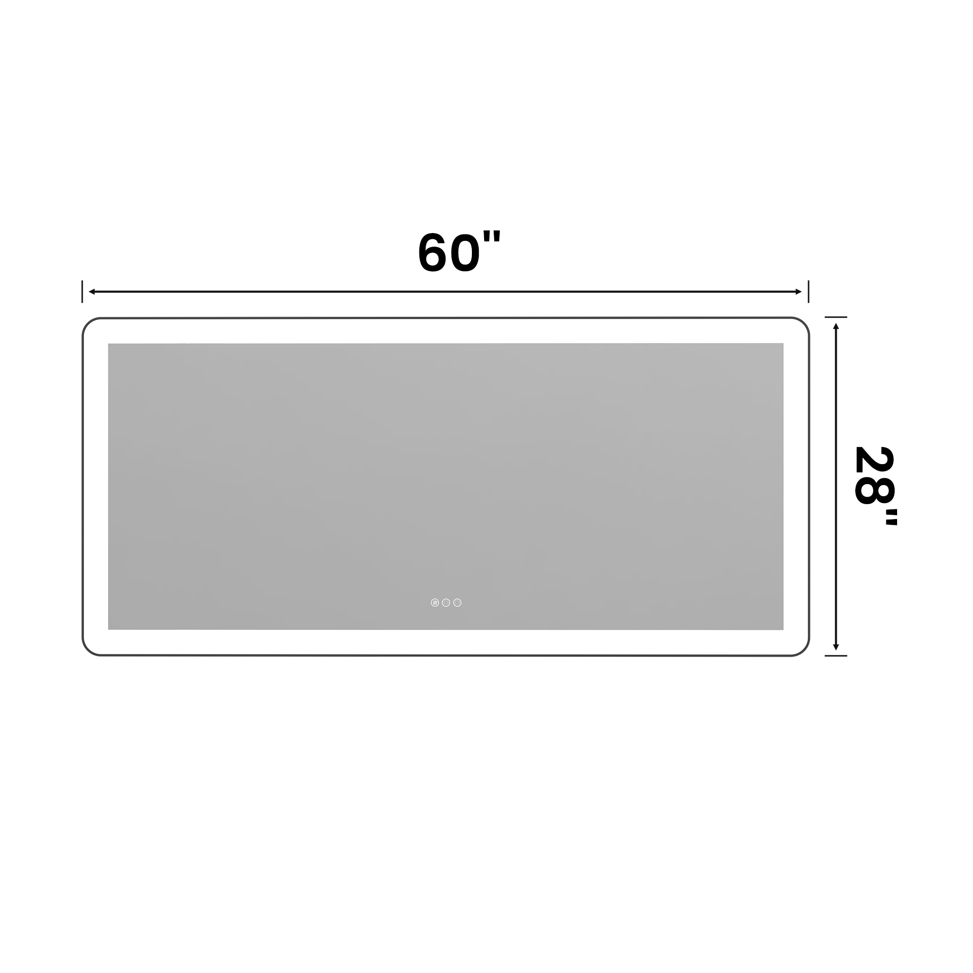 Anti-Fog LED Bathroom Mirror with Aluminum Frame