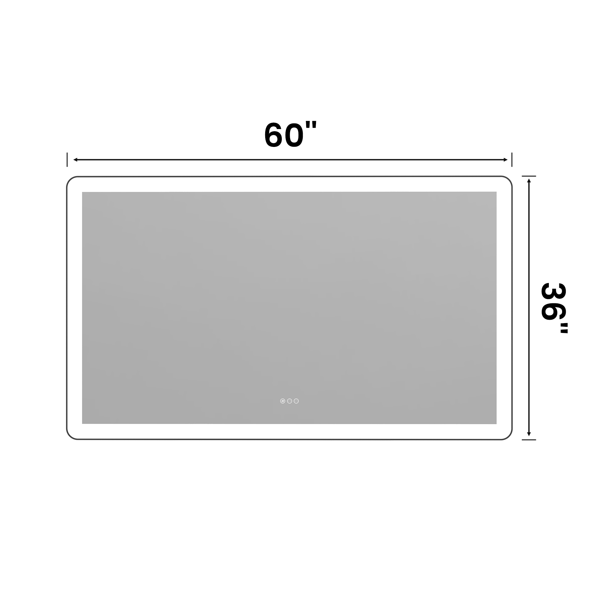 Anti-Fog LED Bathroom Mirror with Aluminum Frame