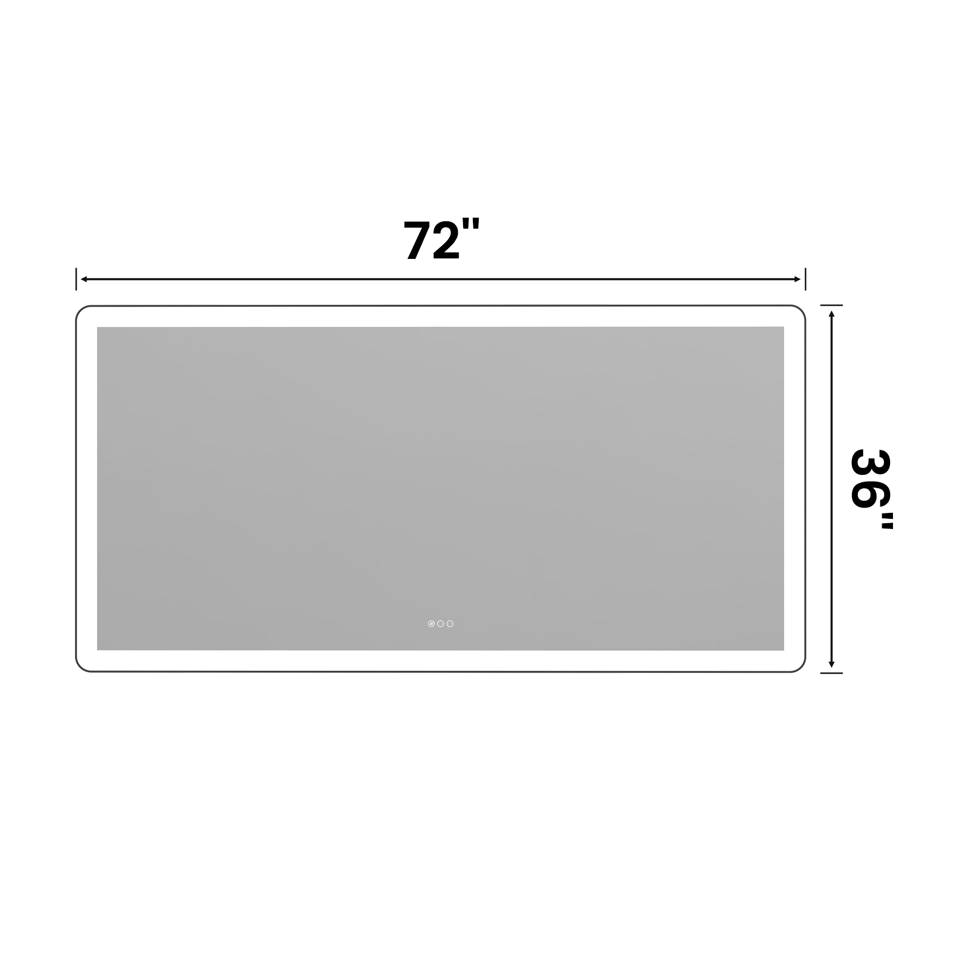 Anti-Fog LED Bathroom Mirror with Aluminum Frame