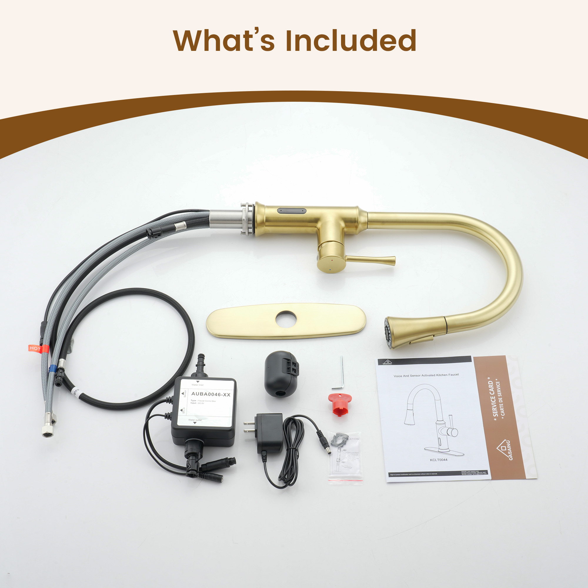 Smart Voice-Controlled Kitchen Faucet with Pull Down Sprayer and Touchless Technology