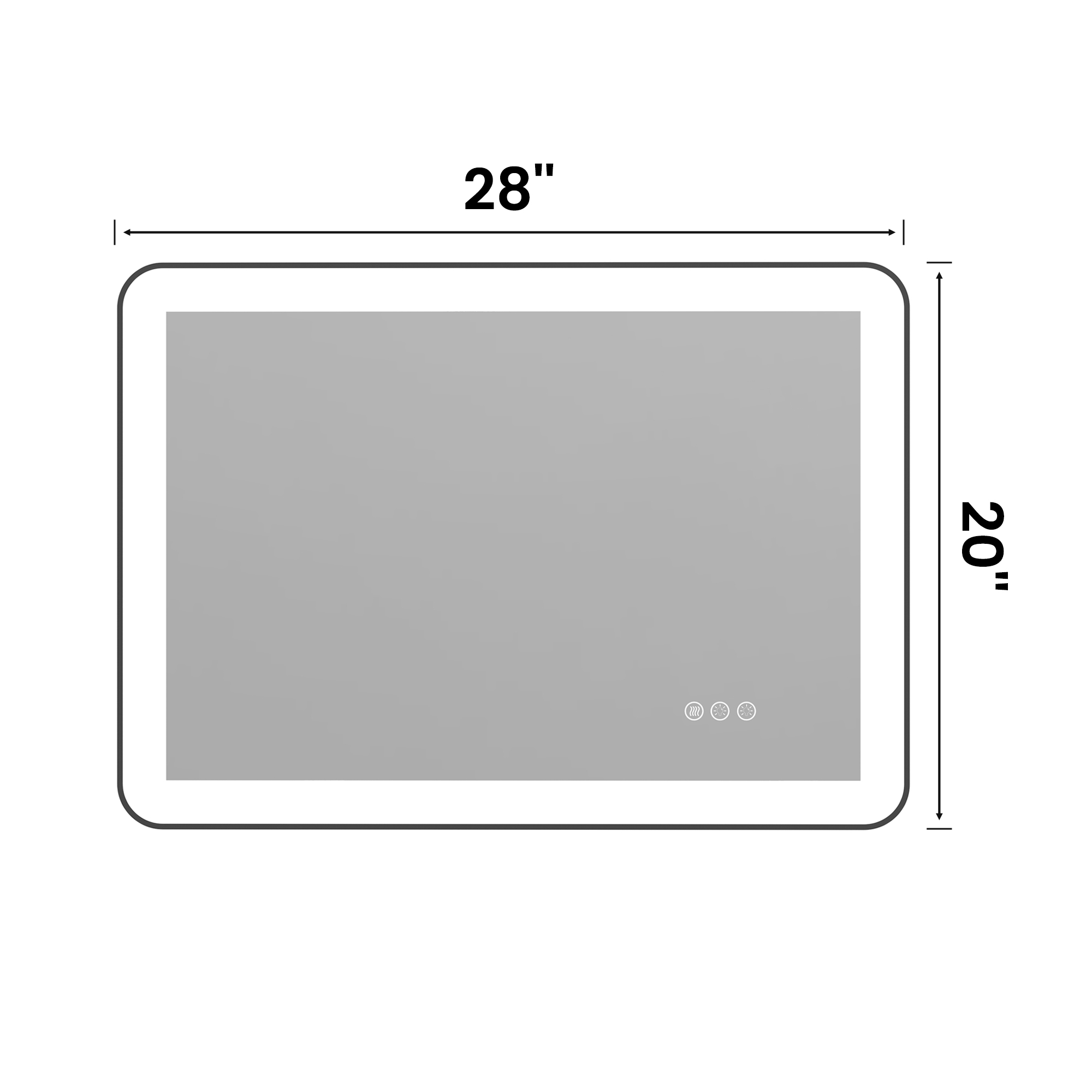 Anti-Fog LED Bathroom Mirror with Aluminum Frame