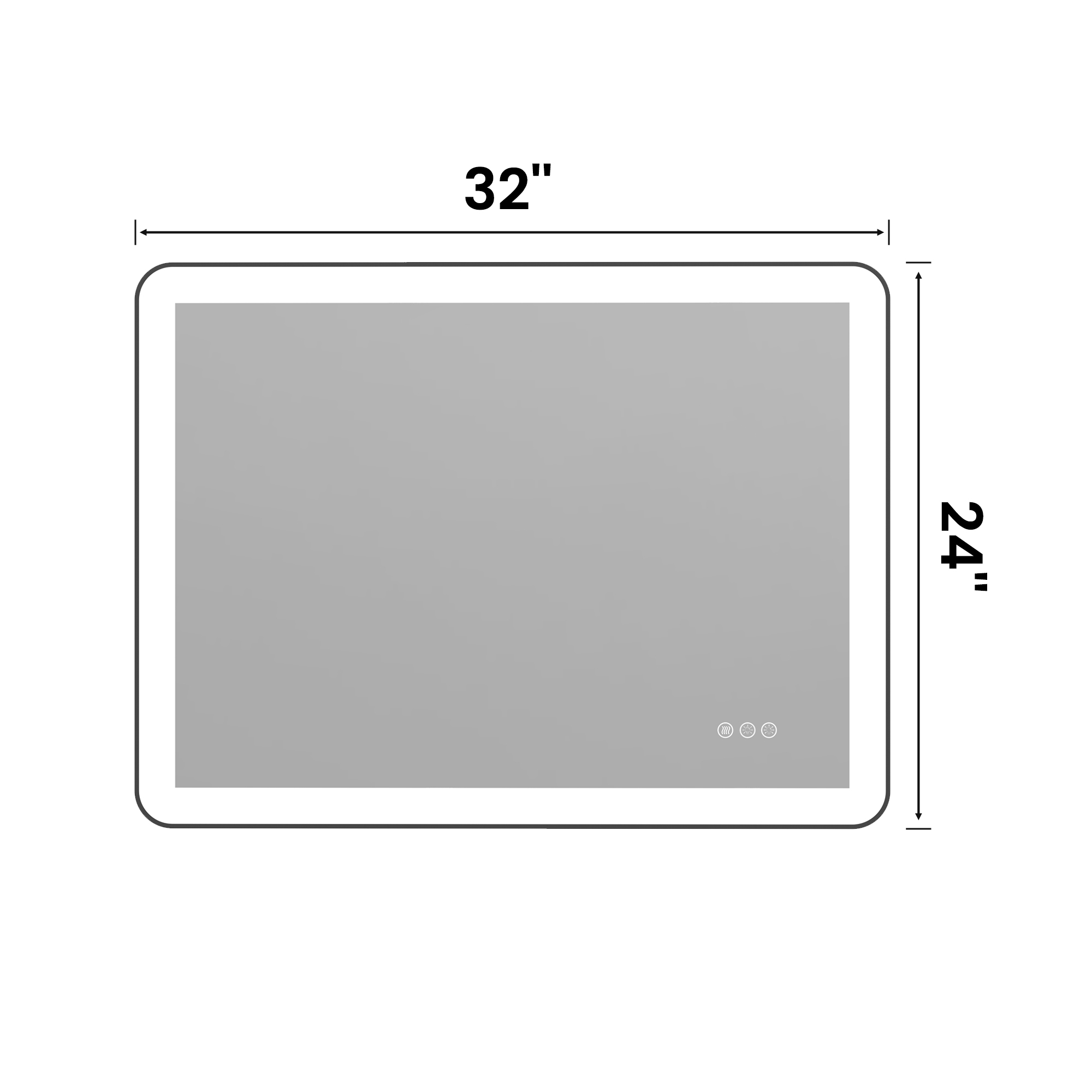 Anti-Fog LED Bathroom Mirror with Aluminum Frame
