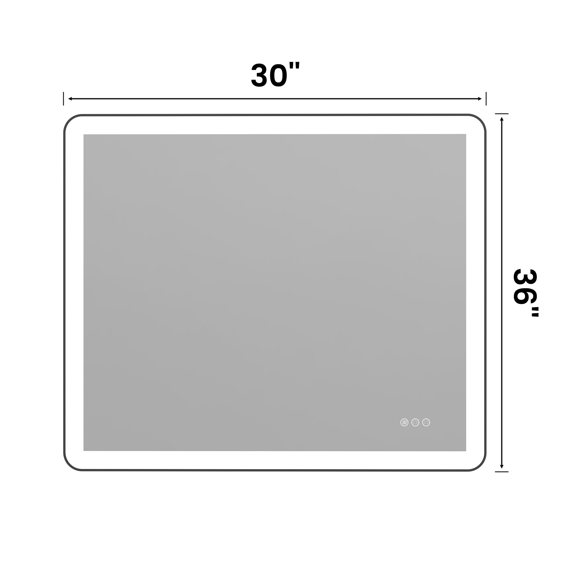 Anti-Fog LED Bathroom Mirror with Aluminum Frame