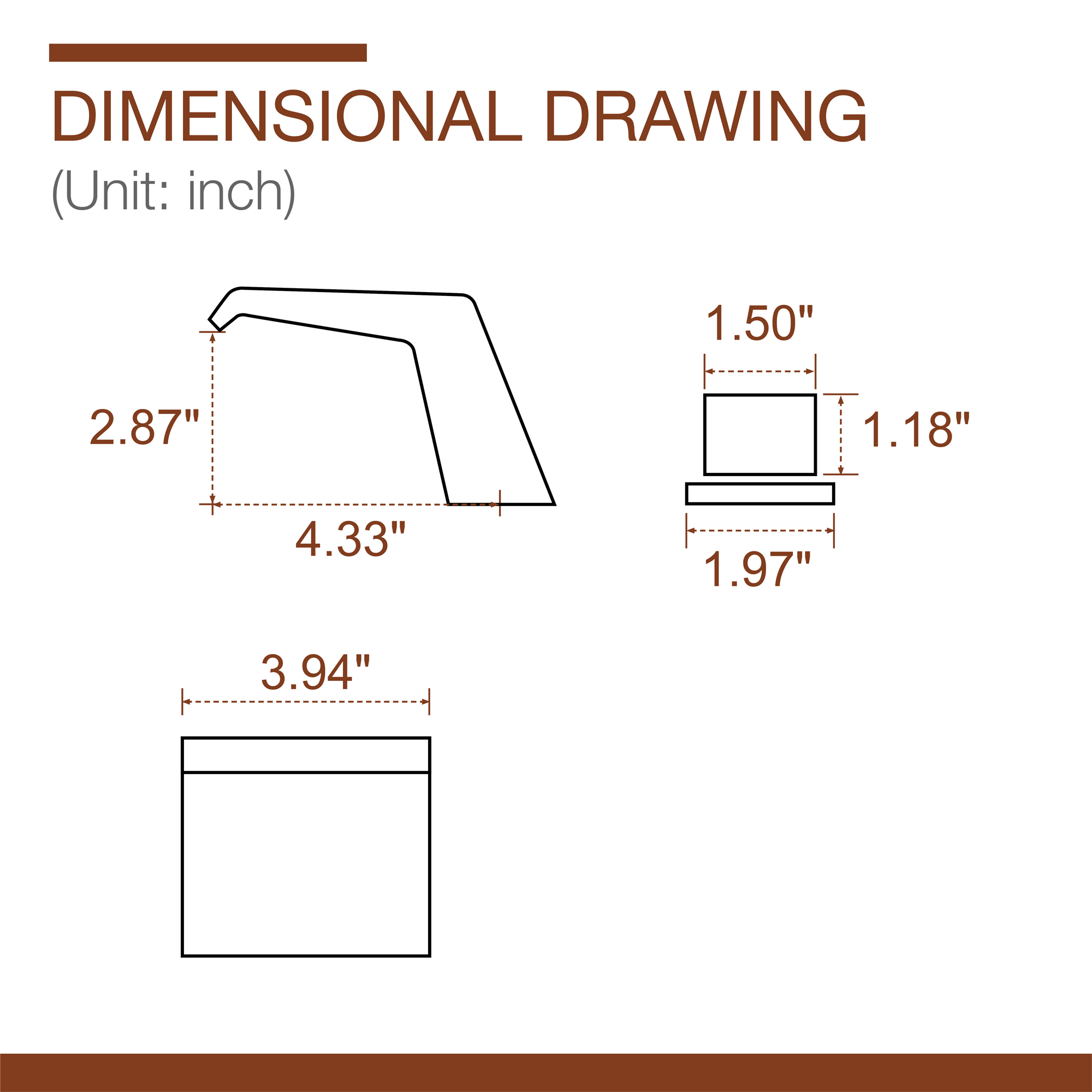 8" Widespread Solid Brass Double Handle Bathroom Faucet with Waterfall Spout