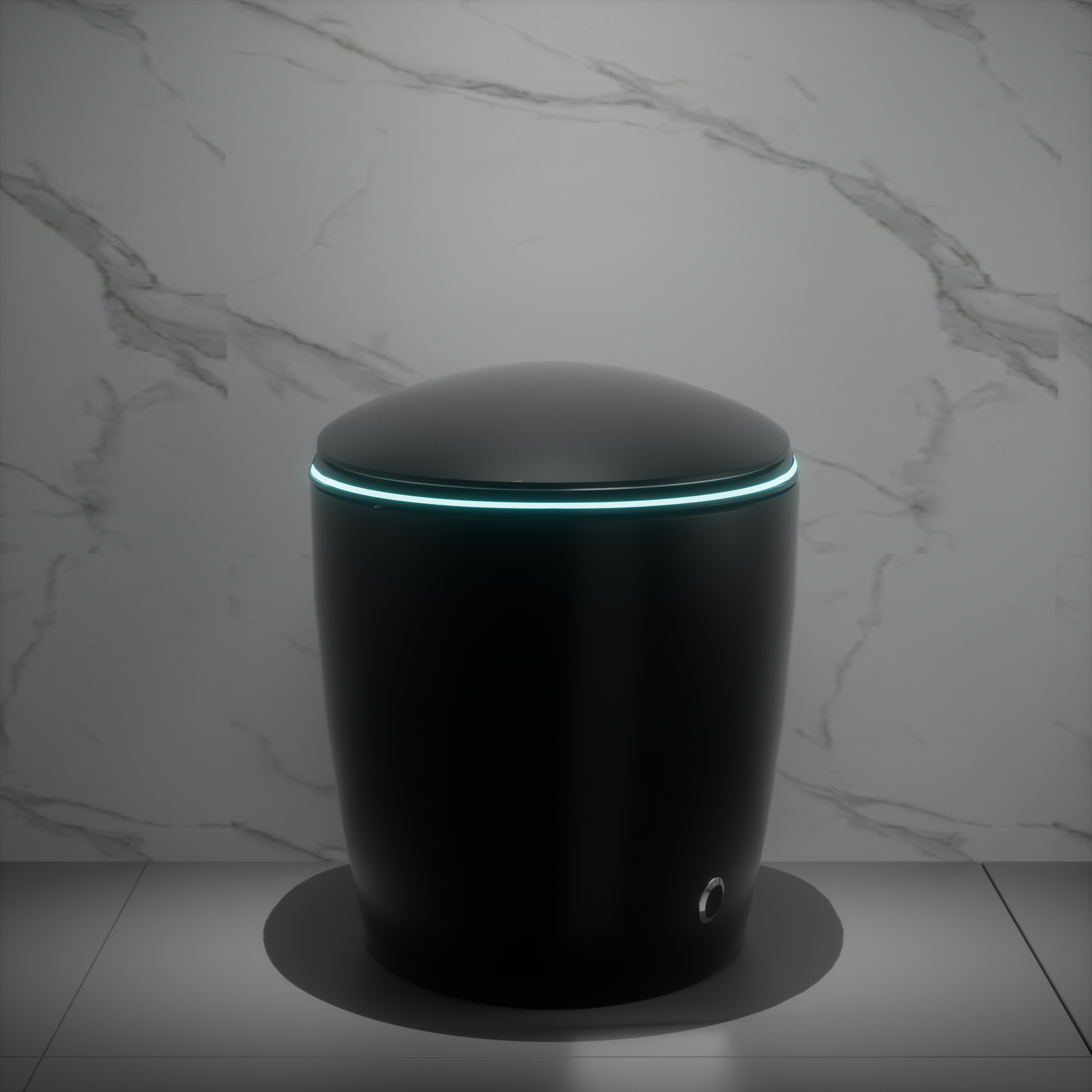 Smart Egg-Shaped Toilet with Built-in Bidet and Soft Ambient Light