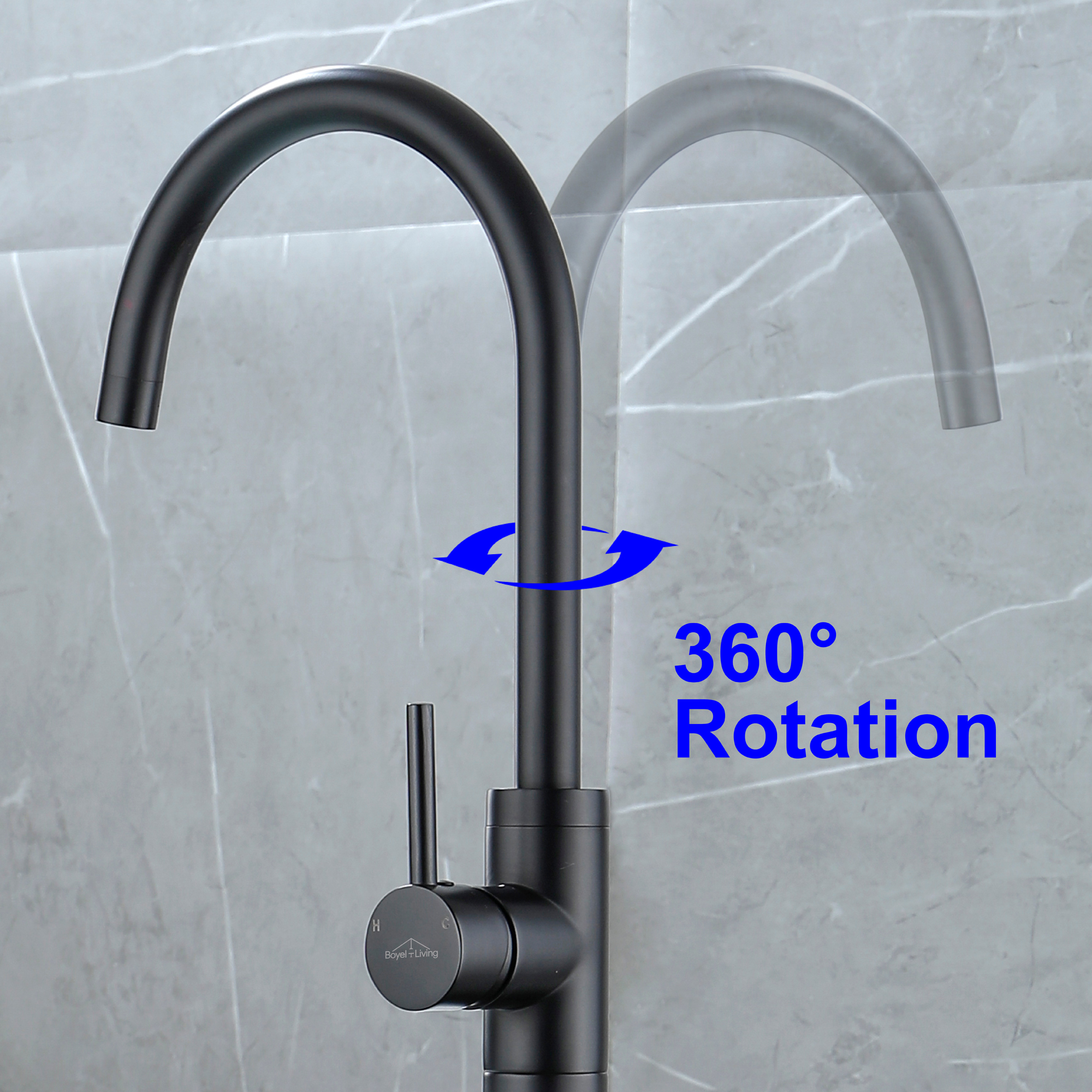 Freestanding Bathtub Faucet with Single-Handle Brass Floor Mount Filler & 360-Degree Rotation