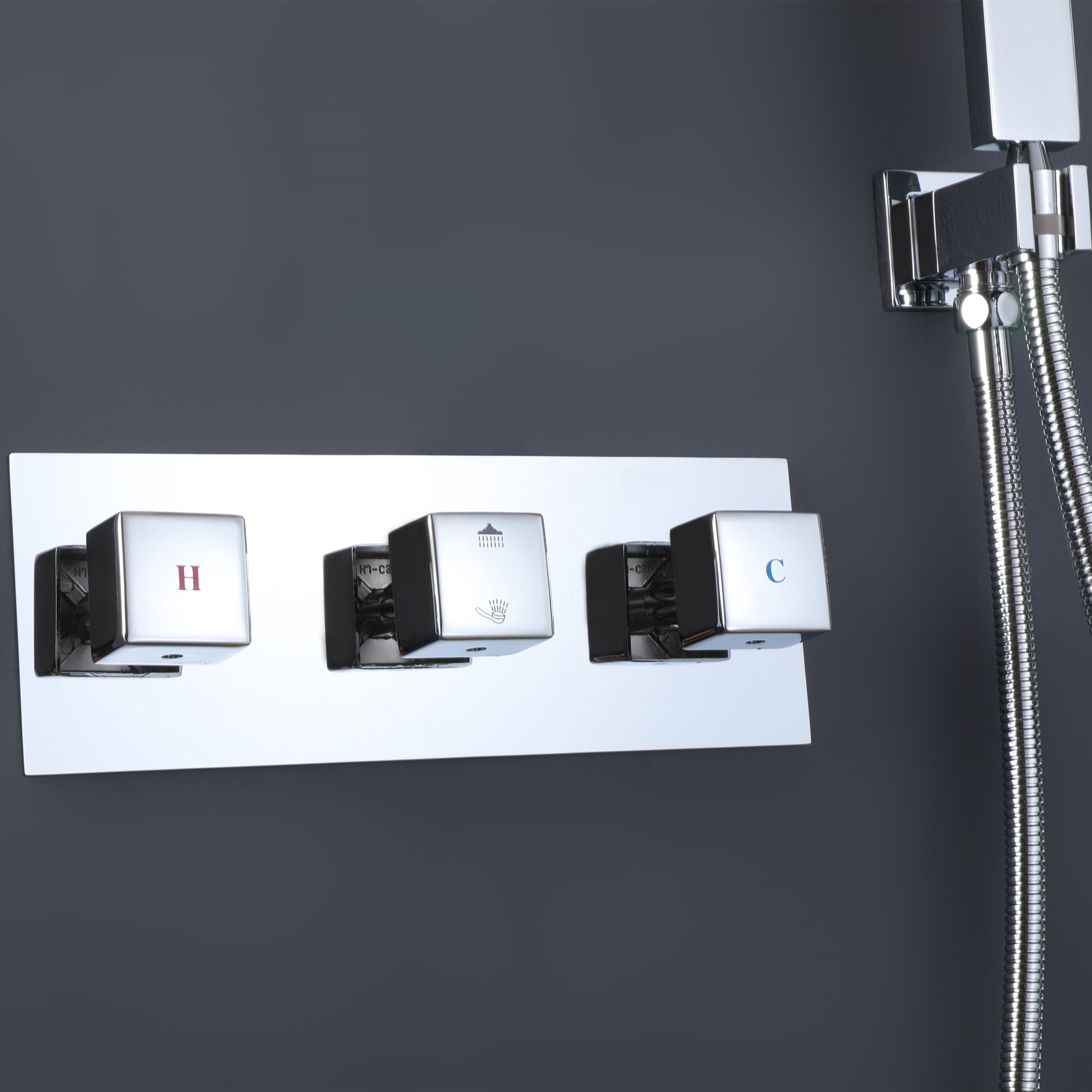 10-inch 3 Way Shower System with Hand Shower and Tub Filler